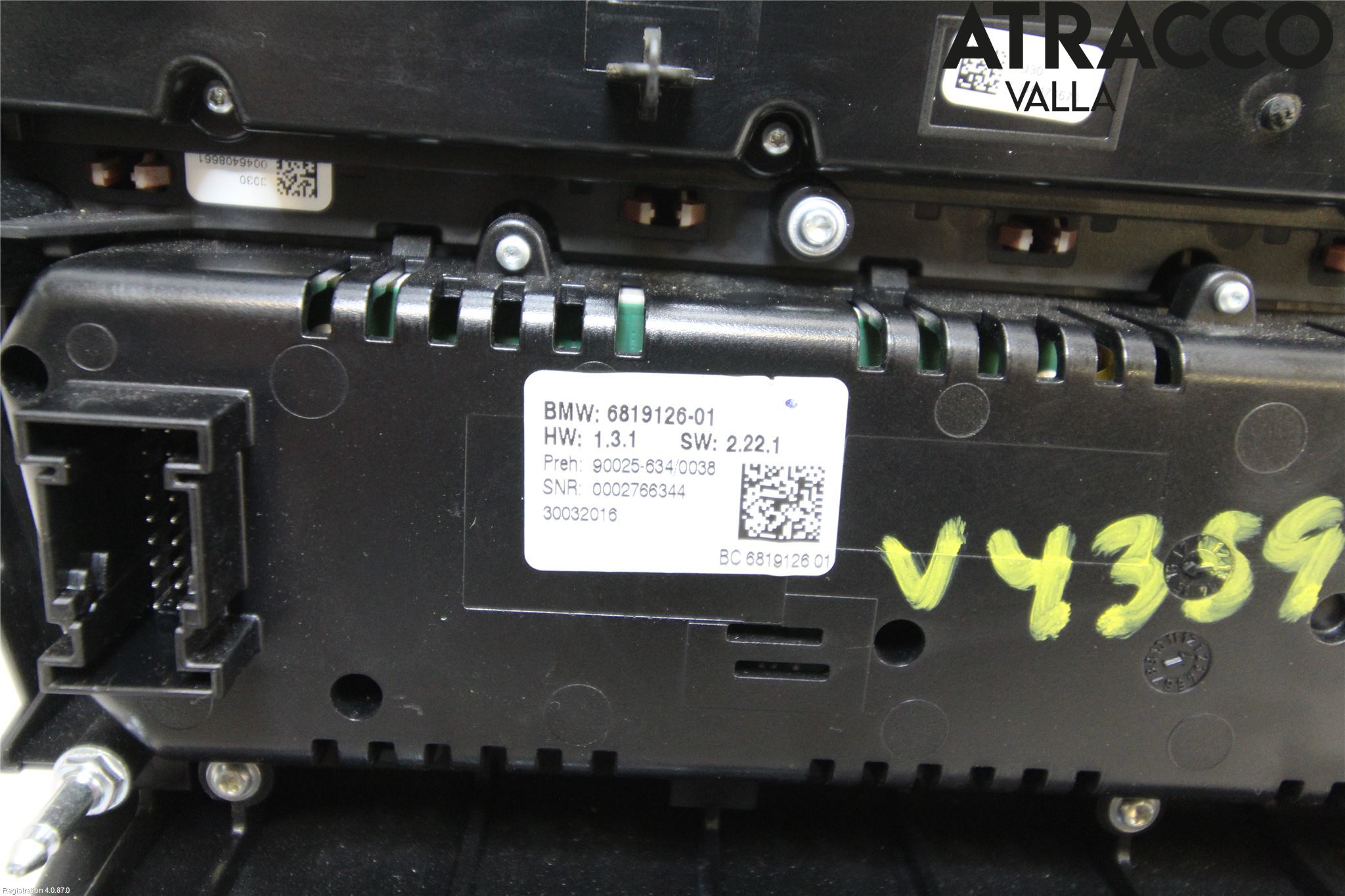 BMW 5 F10/F11/F18 09-17 Ac Styrenhet Ac Manöveren