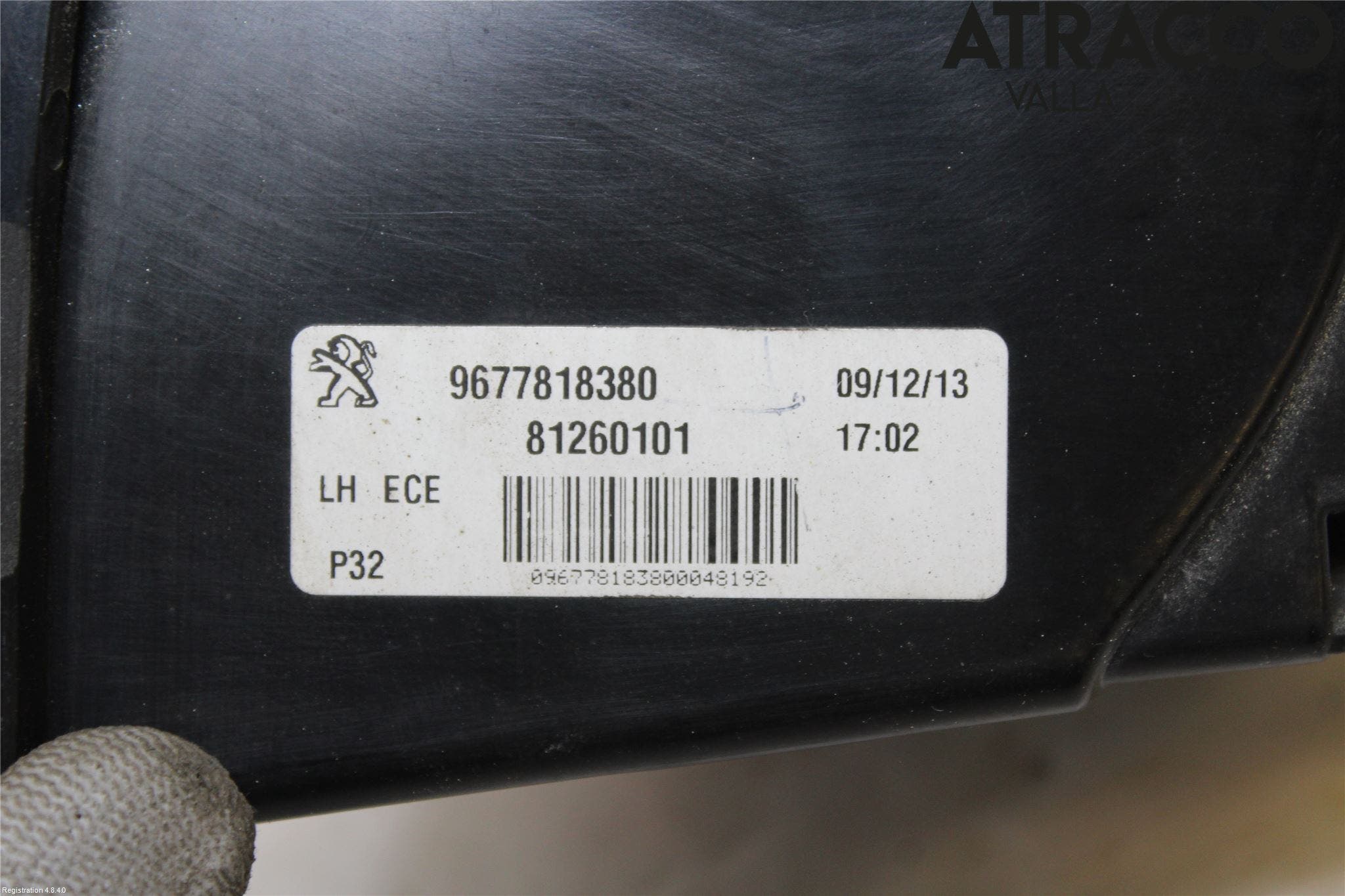 Peugeot 308 14-21 Bakljus Lucka Vä