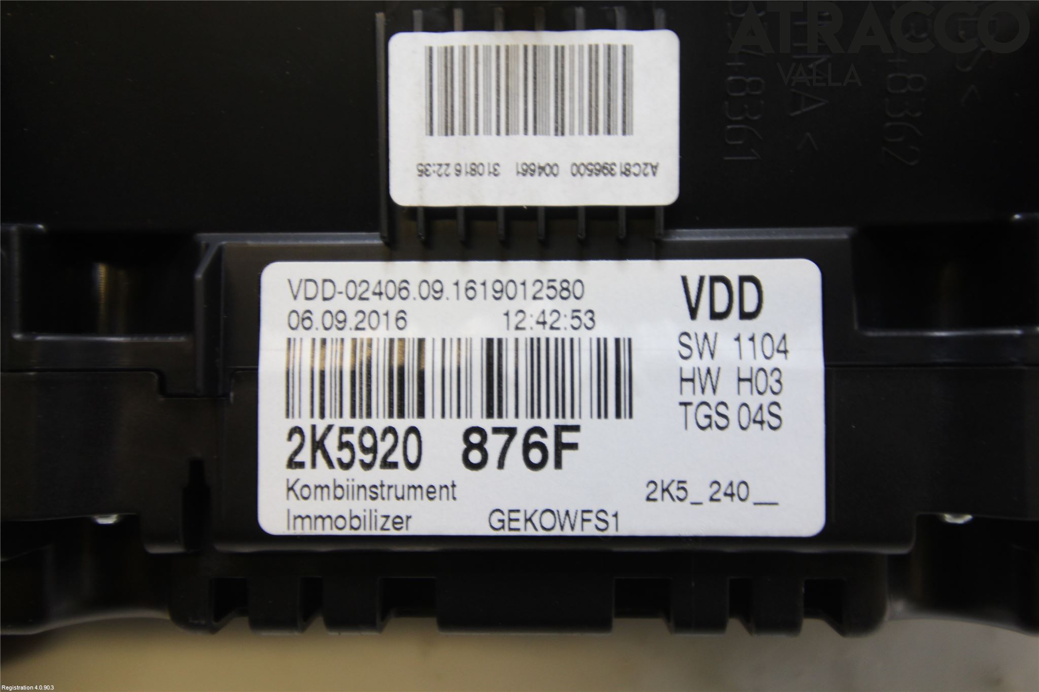 Volkswagen VW CADDY 16-20 Instrument Komb