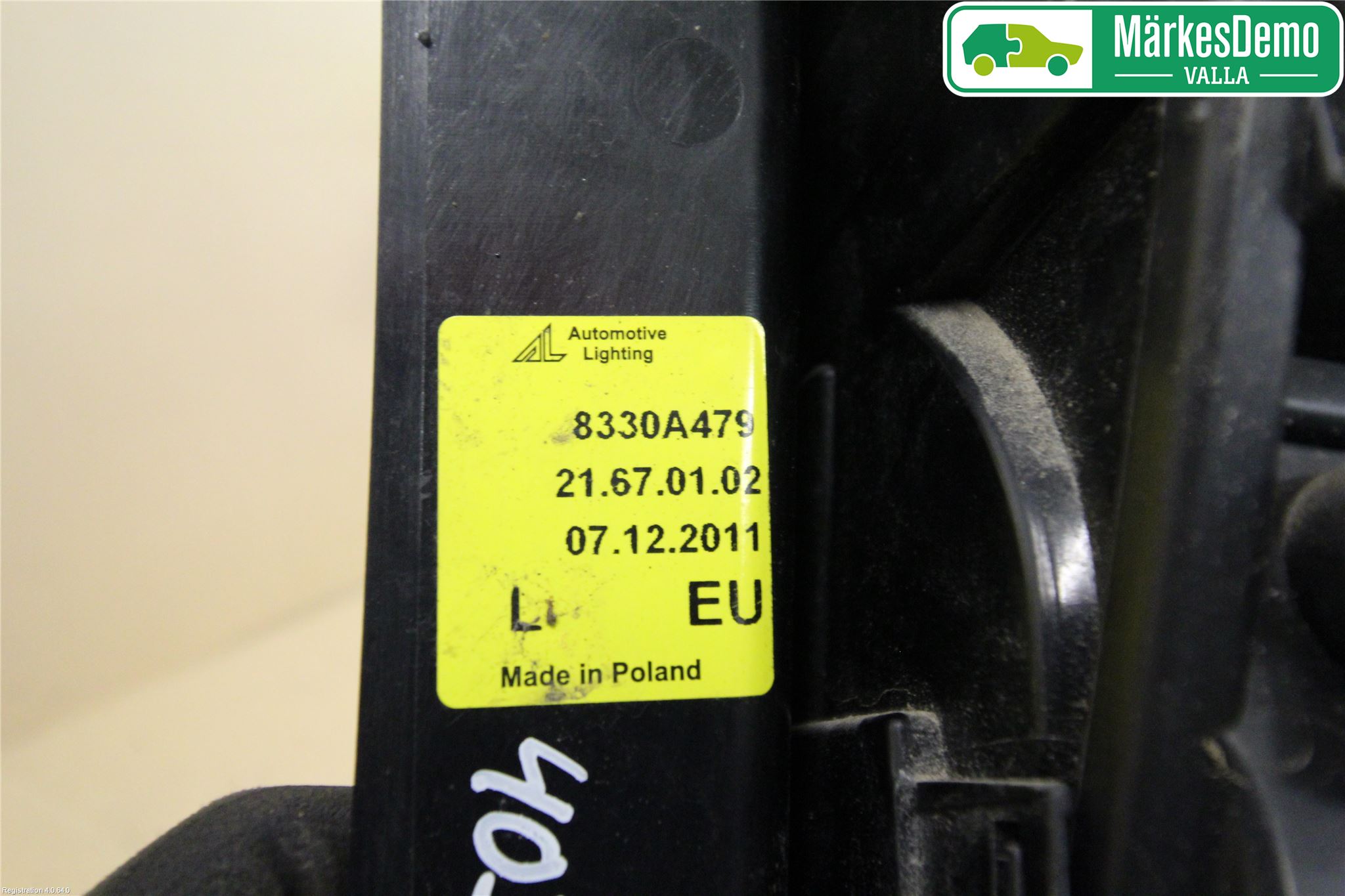 Mitsubishi COLT 09-13 Bakljus Vänster