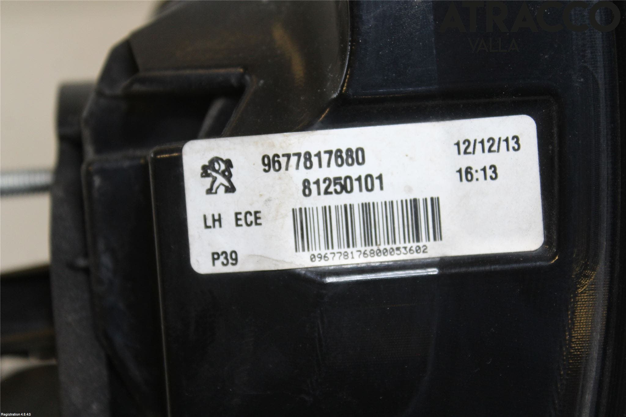 Peugeot 308 14-21 Bakljus Vänster