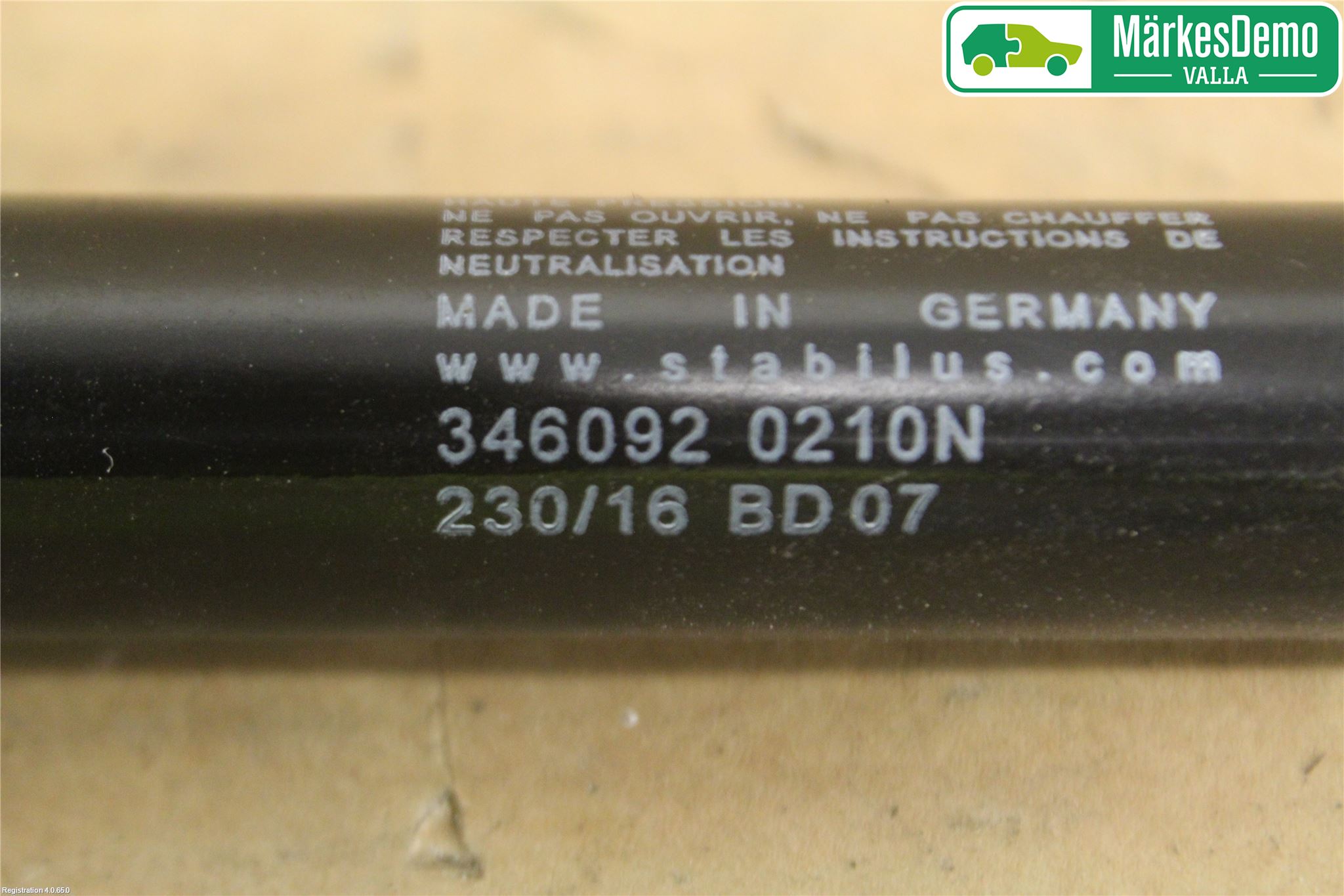 Mopedbil Microcar MICROCAR Gasfjäder Baklucka