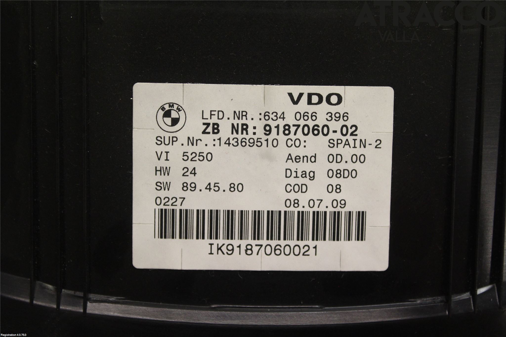 BMW 3 E90/91 SED/TOU 05-12 Instrument Komb