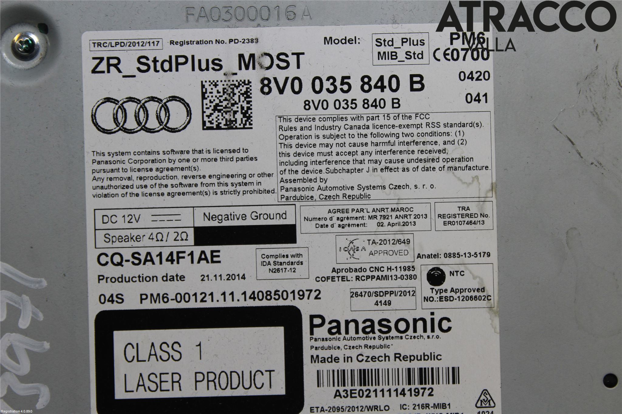 Audi A3/S3 8V 13-20 Cd Radio - Multimediapanel