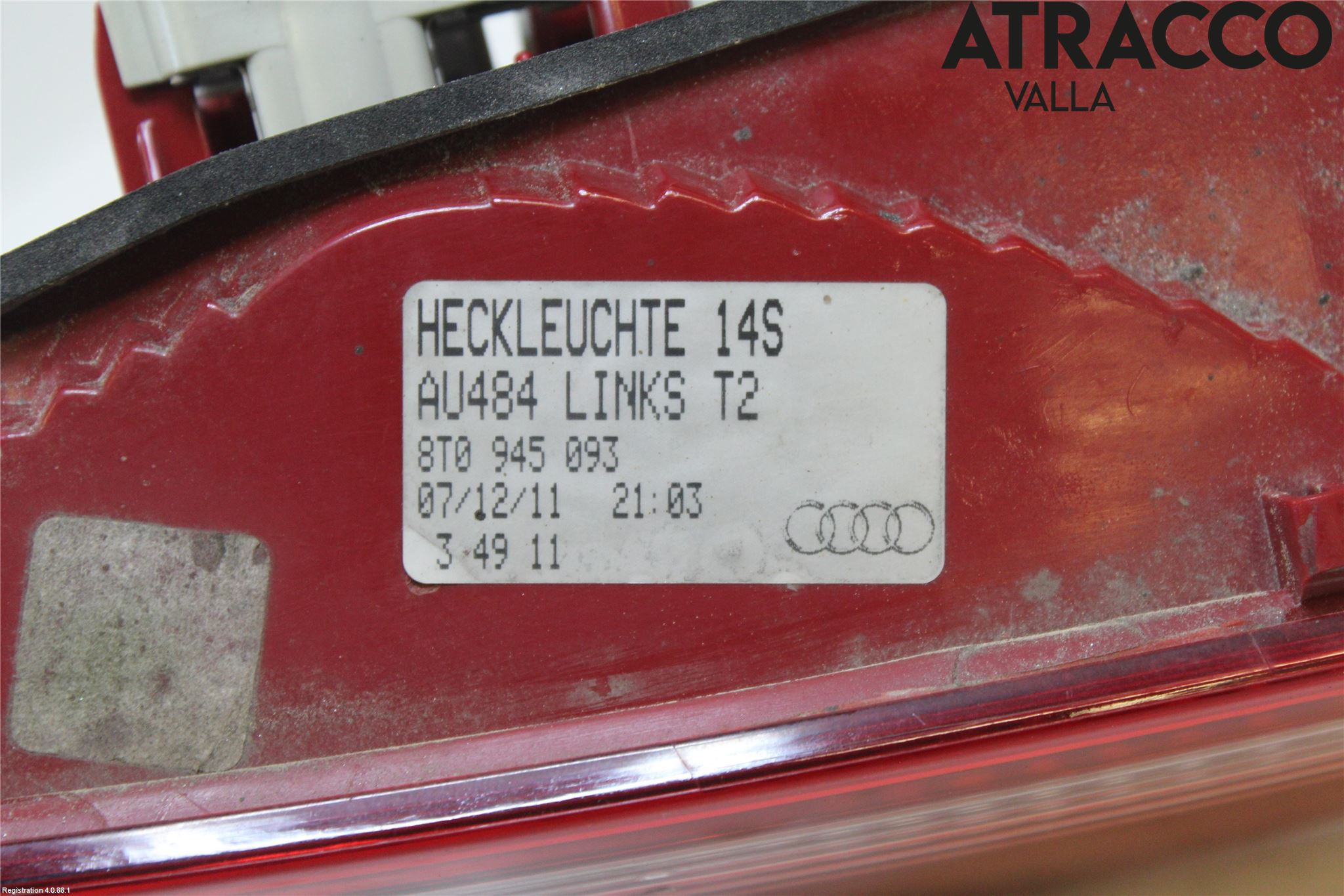 Audi A5 07-16 Bakljus Lucka Vä