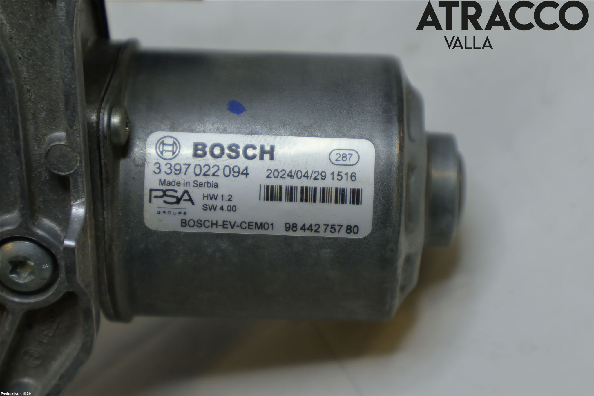 Peugeot 408 22- Torkarmotor Vindruta