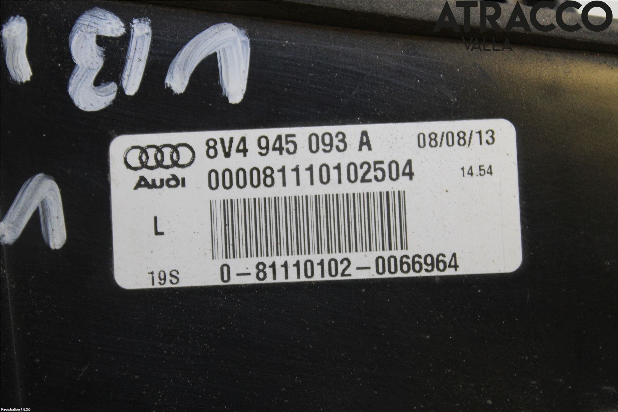 Audi A3/S3 05-13 Bakljus Lucka Vä