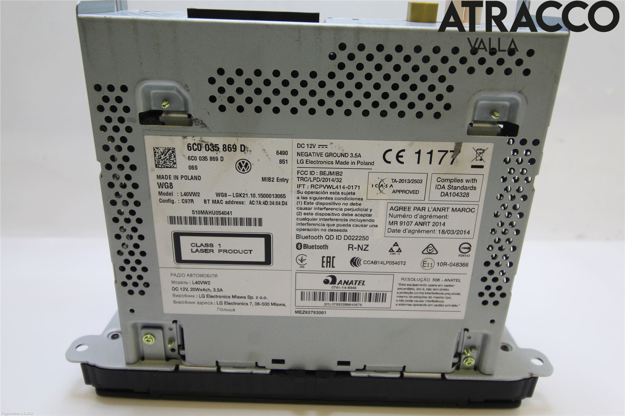 Volkswagen VW POLO 10-17 Cd Radio - Multimediapanel