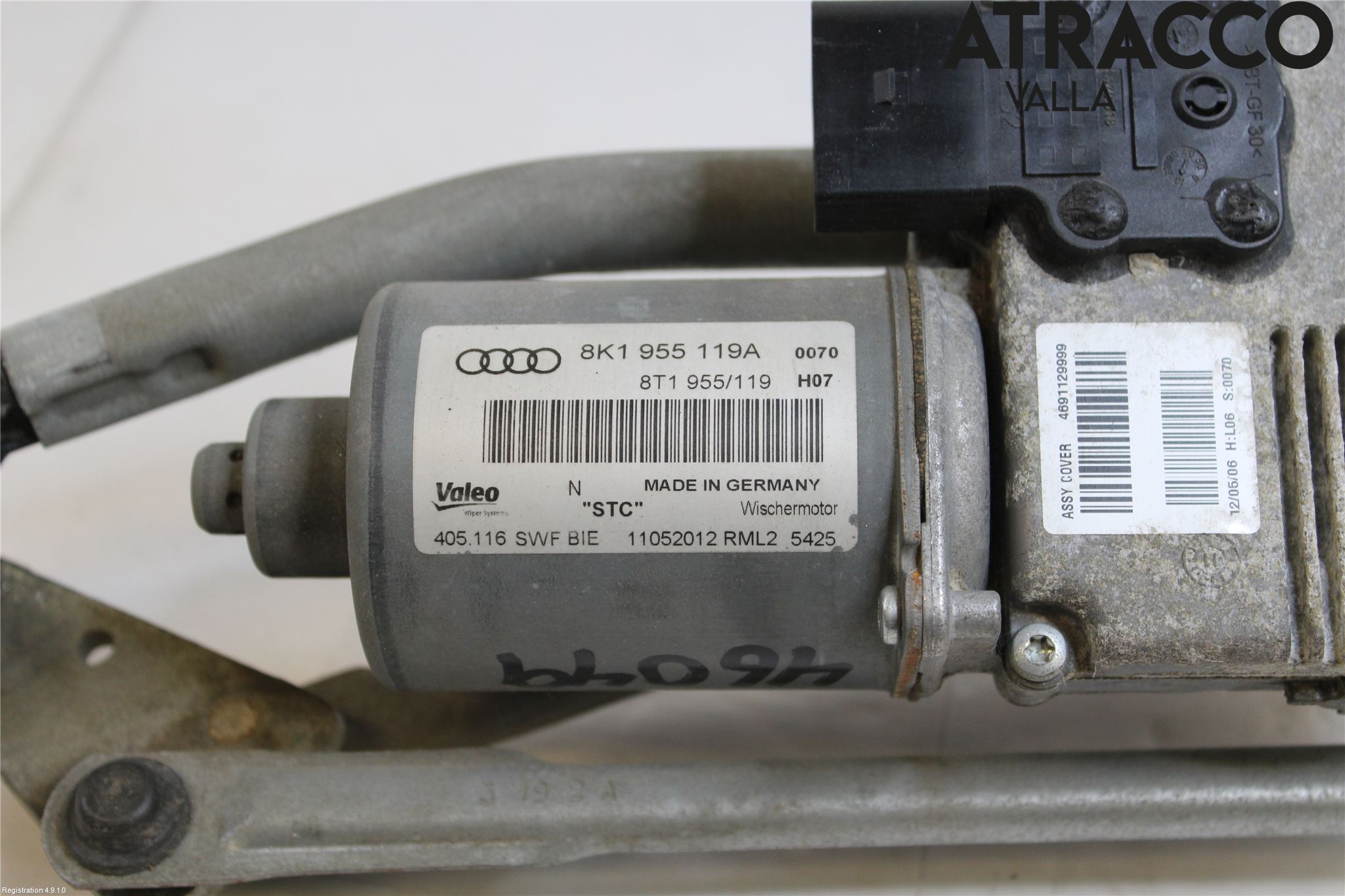 Audi A4 ALLROAD 09-16 Torkarmekanism Vindruta