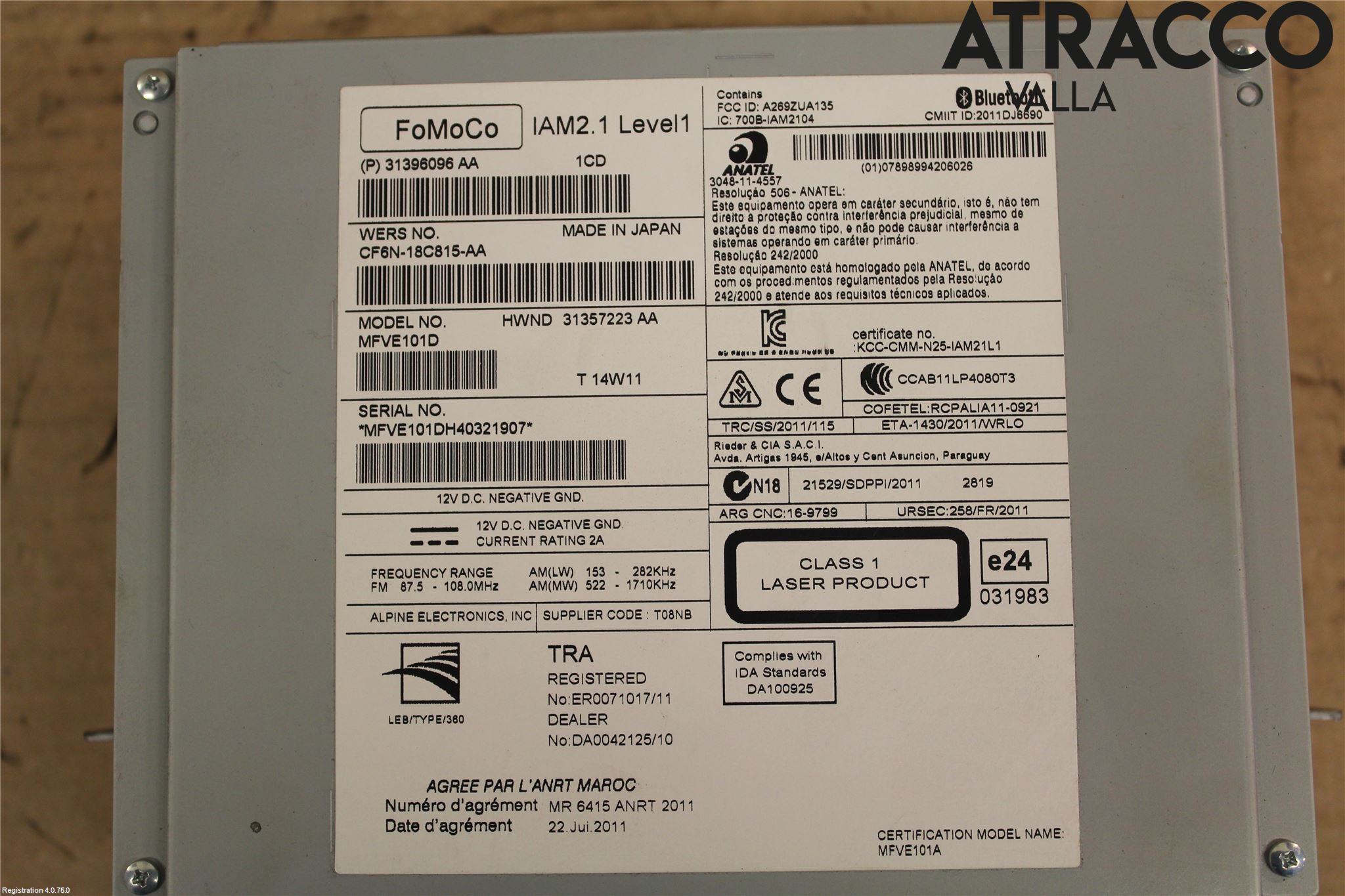 Volvo V70 14-16 Cd Radio - Multimediapanel