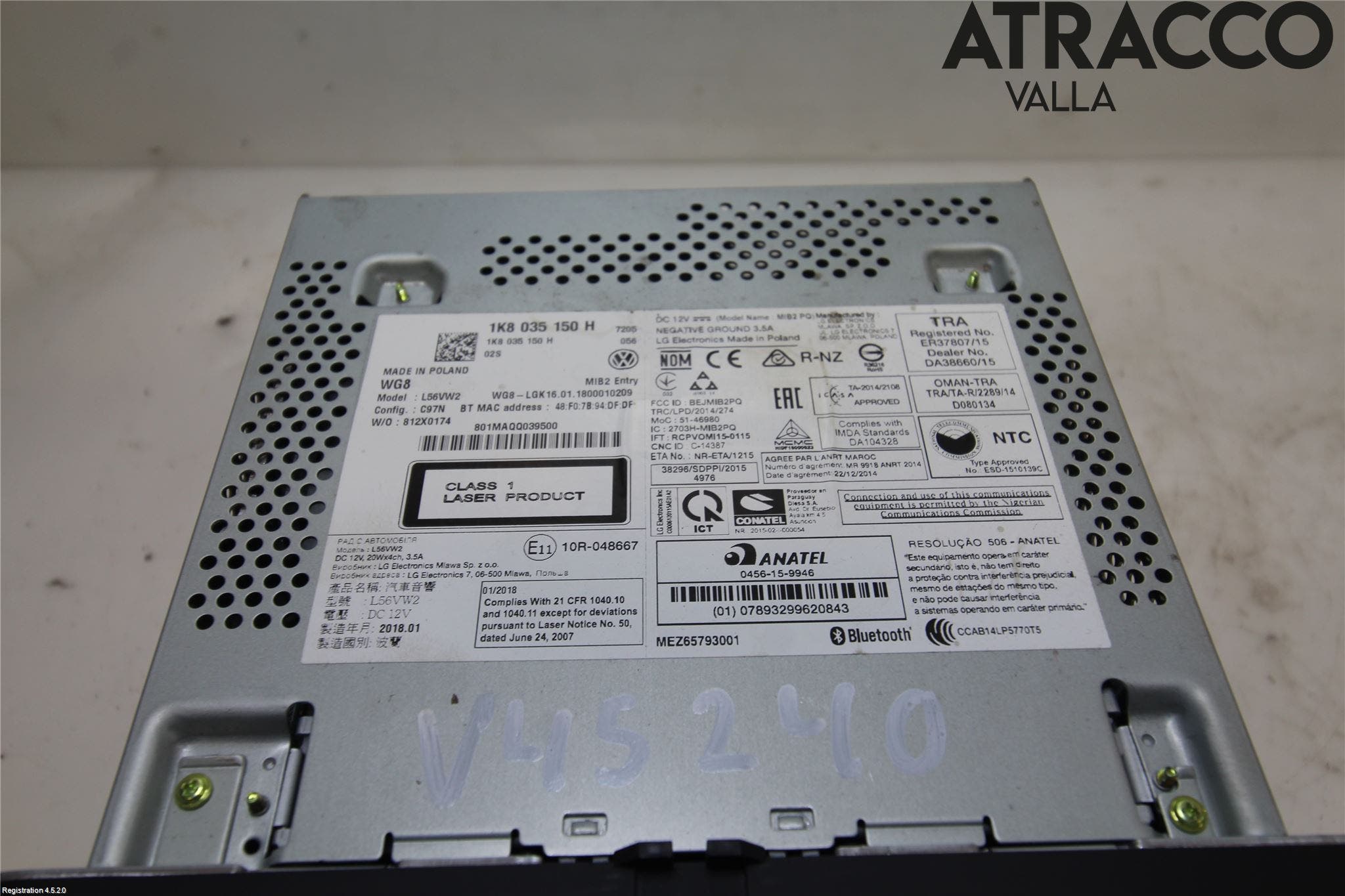 Volkswagen VW CADDY 16-20 Cd Radio - Multimediapanel