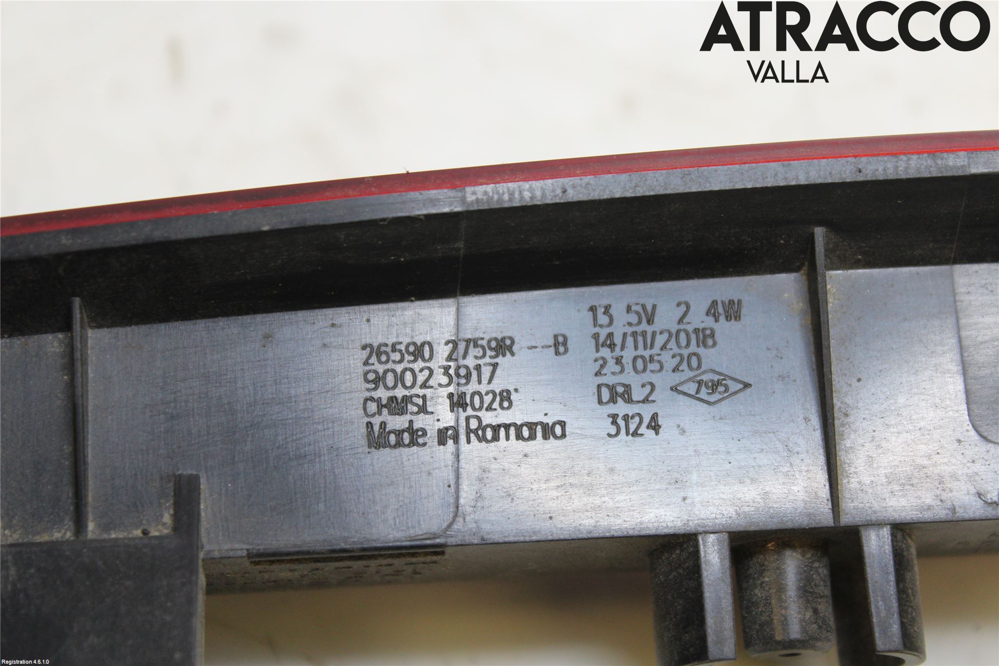 Renault CAPTUR 20-24 Bromsljus Bakruta