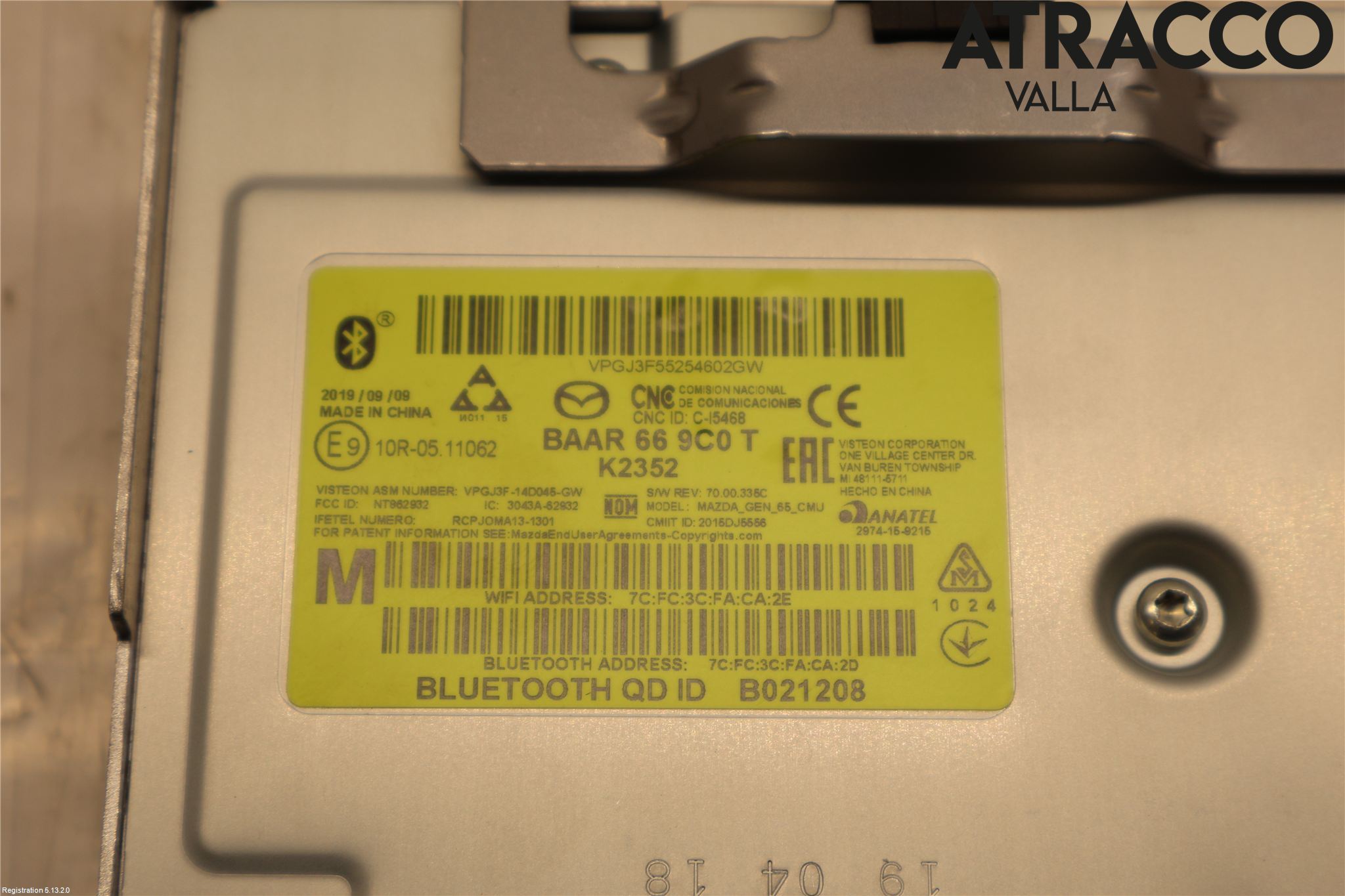 Mazda CX-3 Cd Radio - Multimediapanel