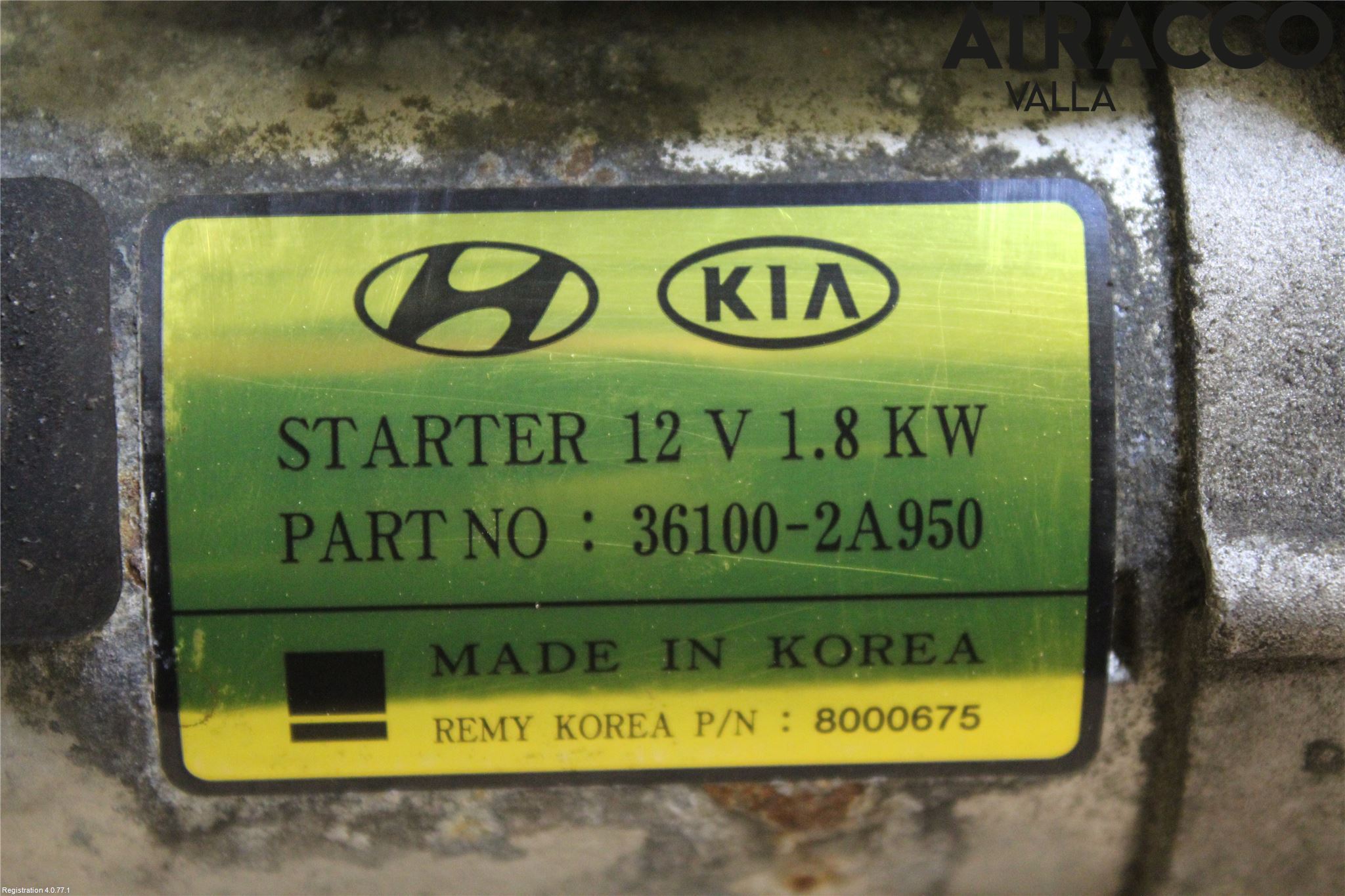 Kia SPORTAGE (SL) 11-15 Startmotor Diesel