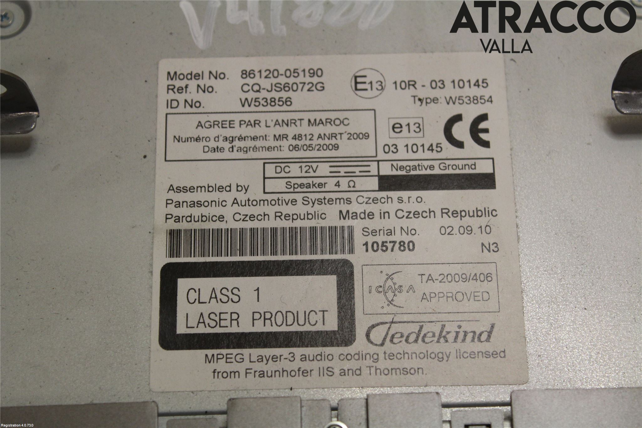 Toyota AVENSIS 09-15 Cd Radio - Multimediapanel