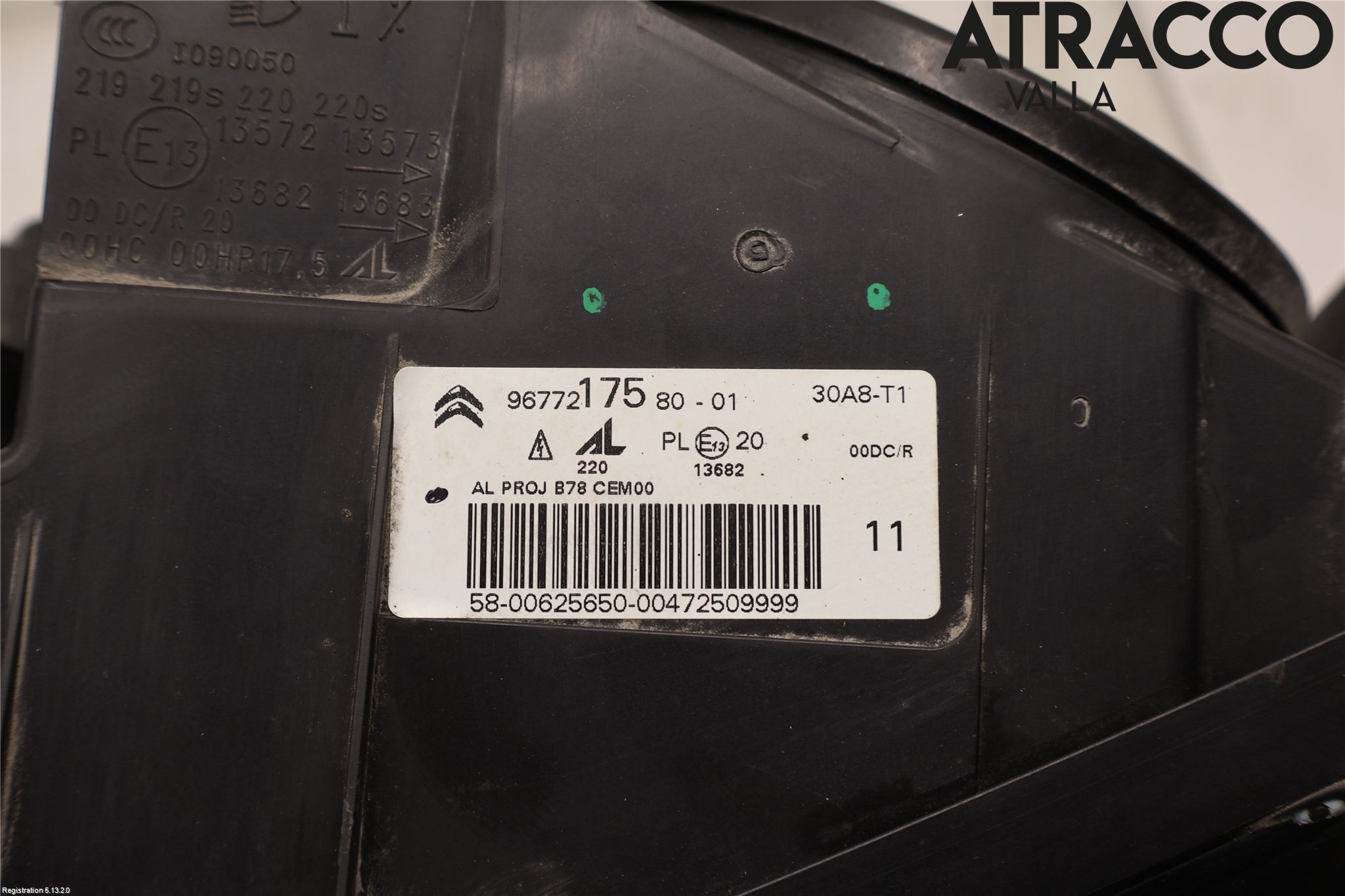 Citroen C4 GRAND PICASSO 14-18 Strålkastare Vänster