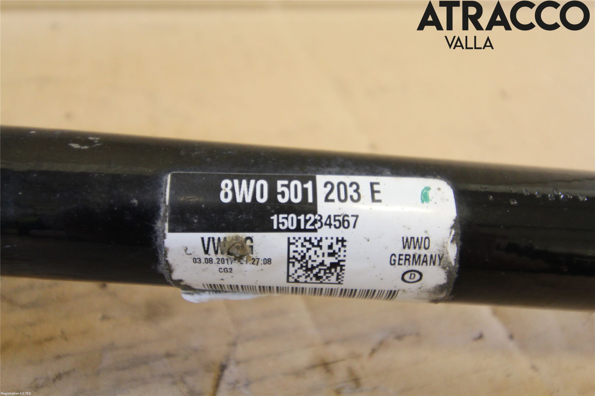 Audi A4/S4 B9 16-19 Drivaxel Bak Vä-Hö