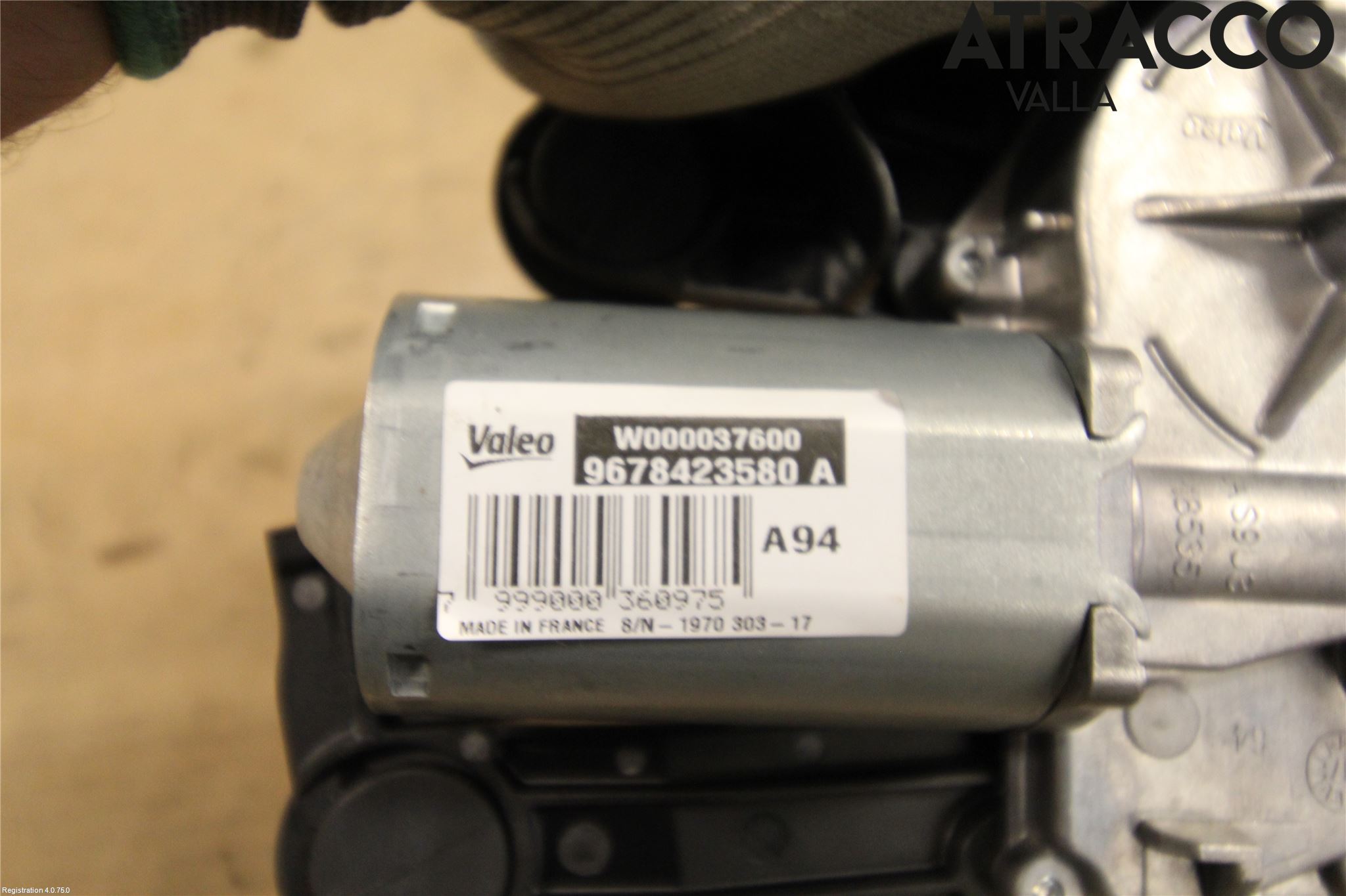 Peugeot 2008 13-20 Torkarmotor Baklucka