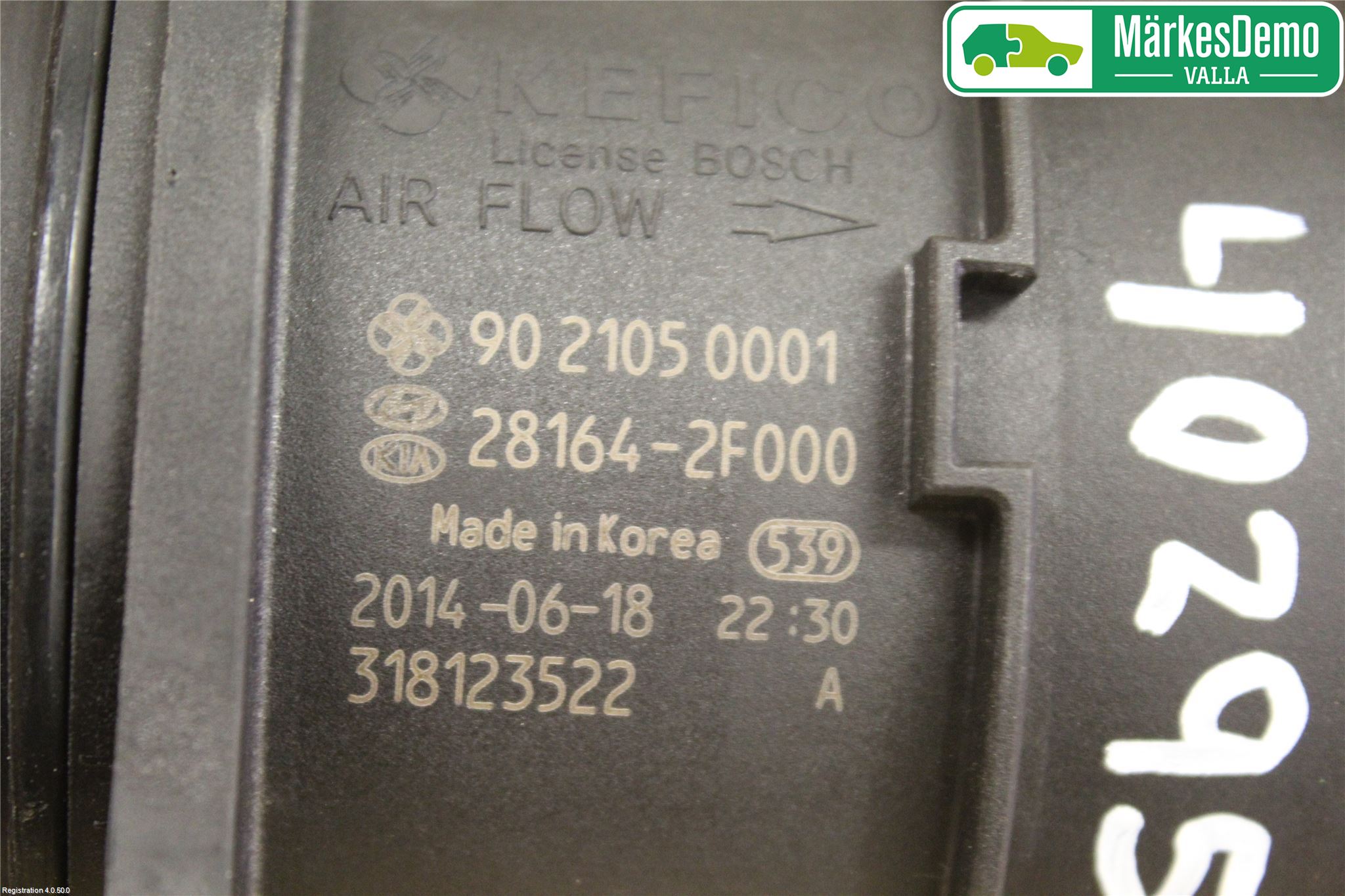 Kia SORENTO 10-14 Injluftmassamätare