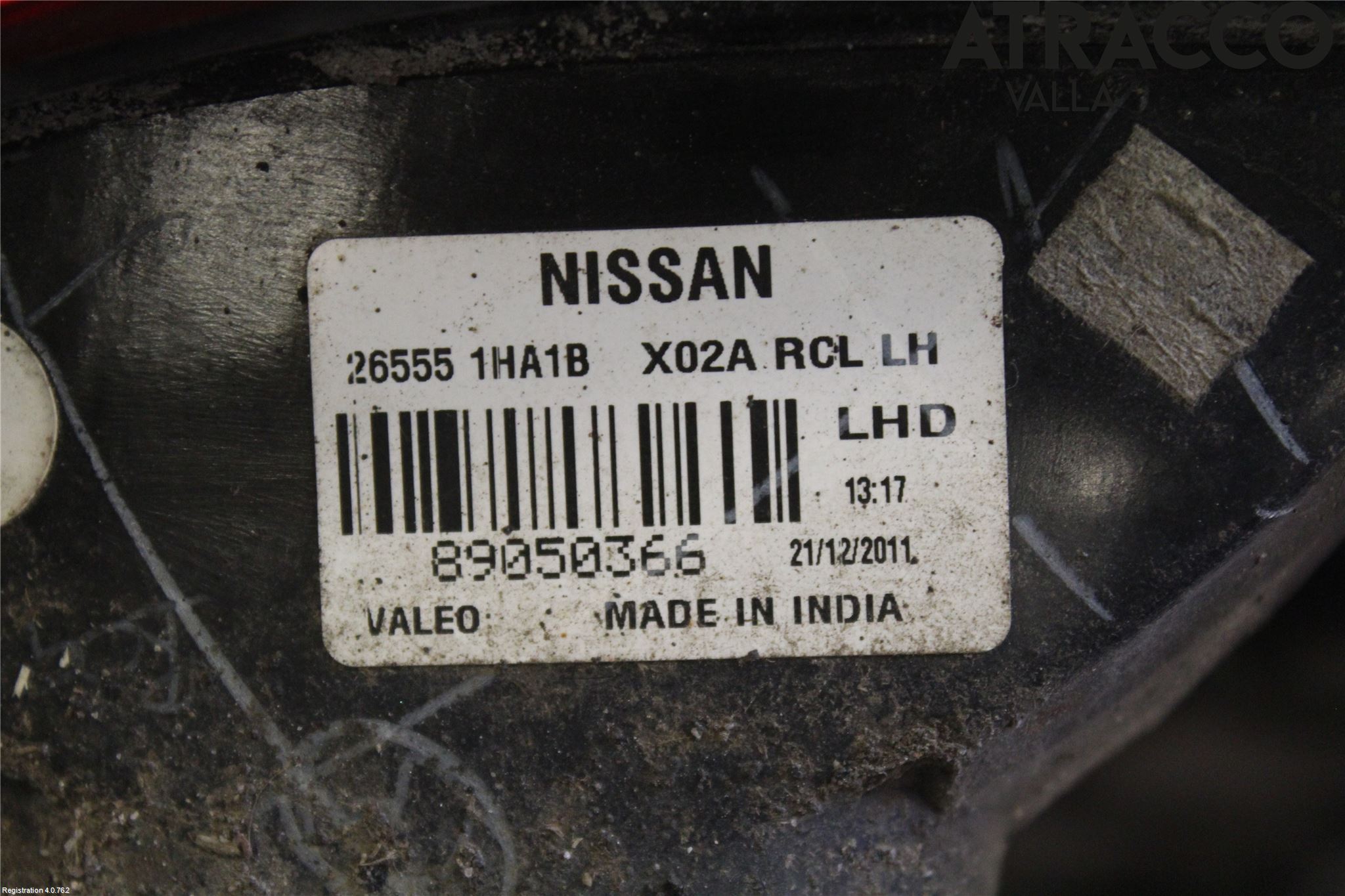 Nissan MICRA 11-16 Bakljus Vänster