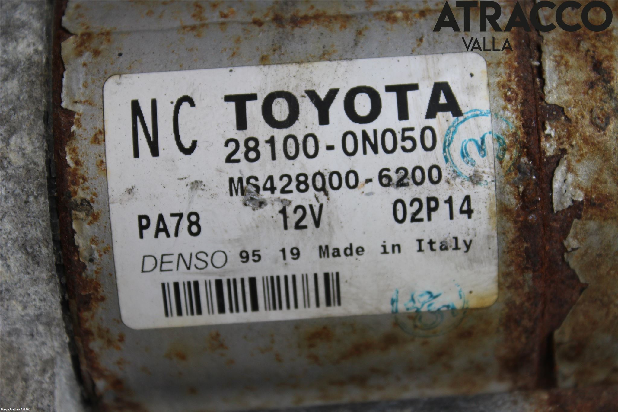 Toyota AURIS 10-12 Startmotor Diesel