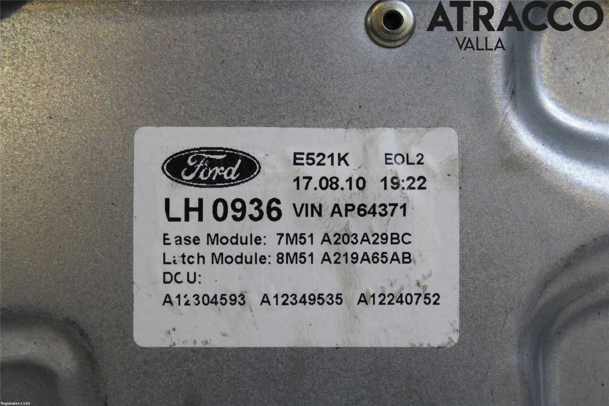Ford FOCUS 08-11 Fönsterhissmekanism