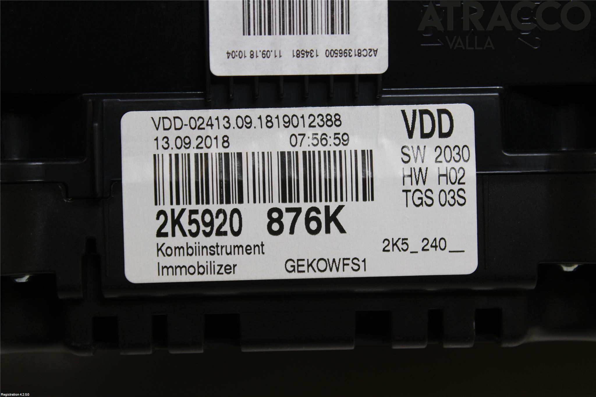 Volkswagen VW CADDY 16-20 Instrument Komb