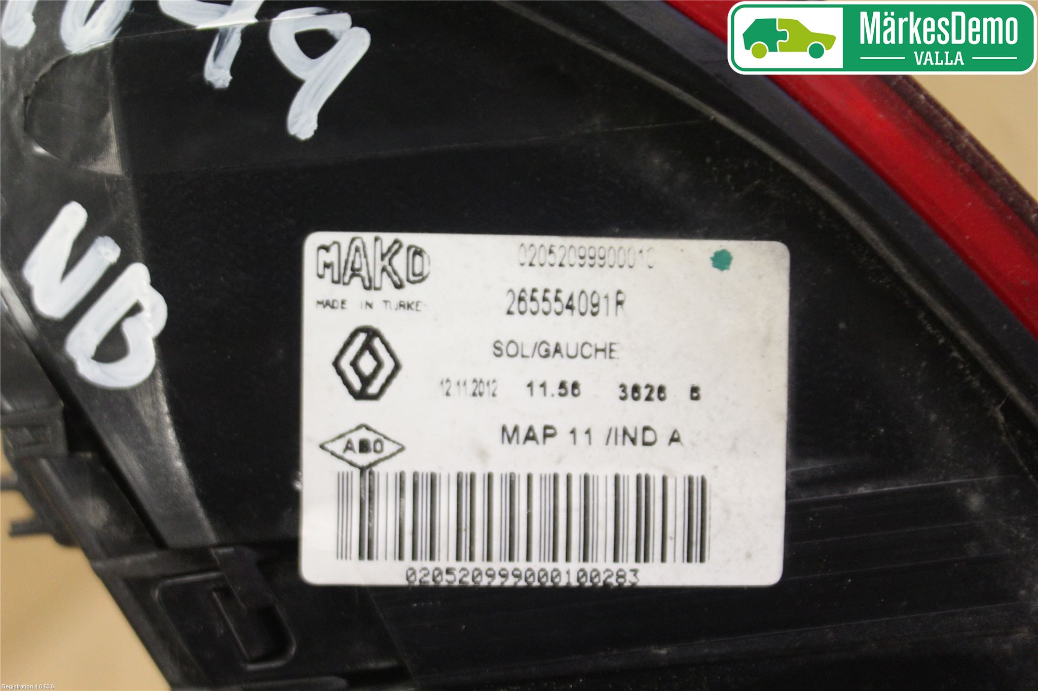 Renault CLIO IV 12-16 Bakljus Vänster