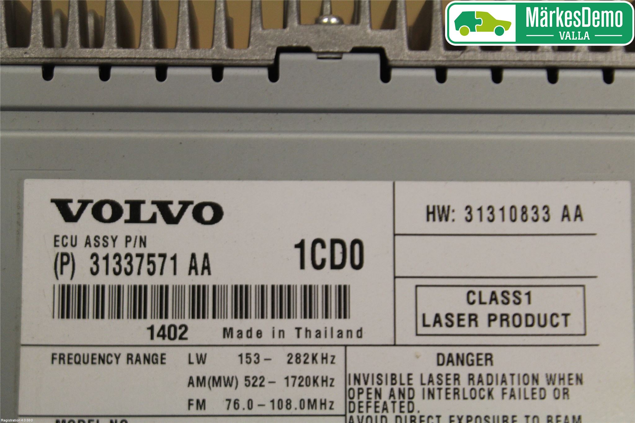 Volvo V40 12-19 Cd Radio - Multimediapanel