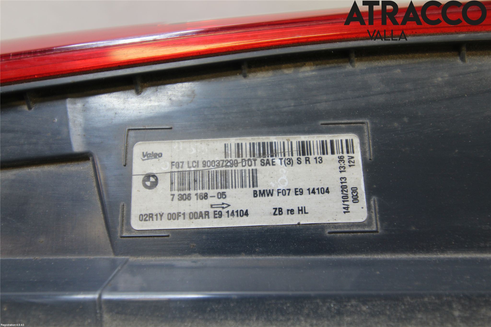 BMW 5 F10/F11/F18 09-17 Bakljus Lucka Hö