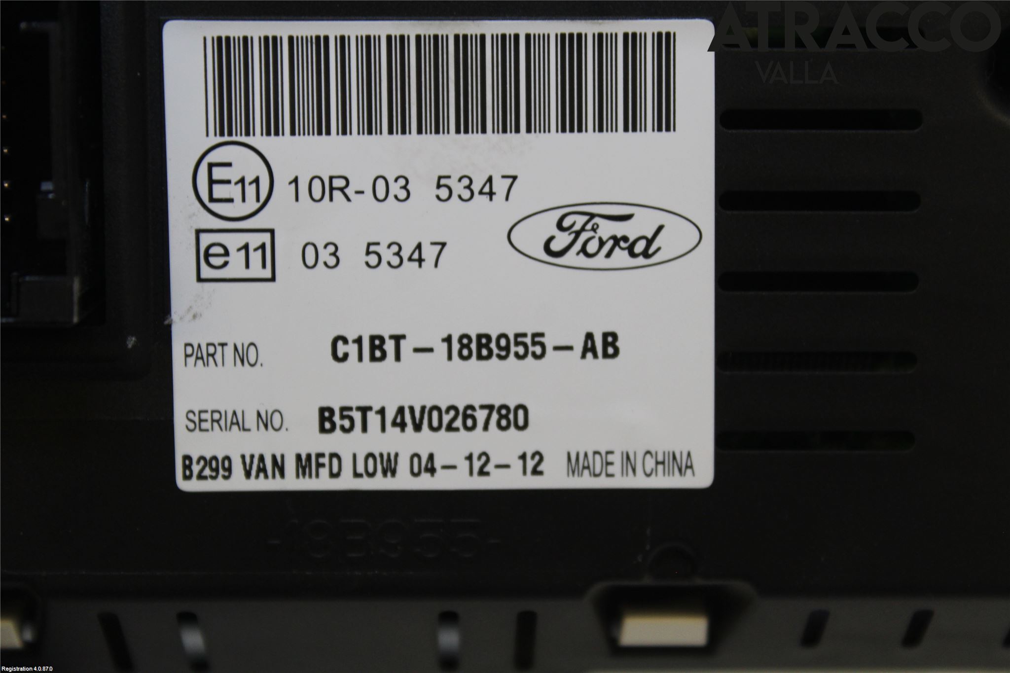 Ford FIESTA 13-17 Multifunktionsdisplay