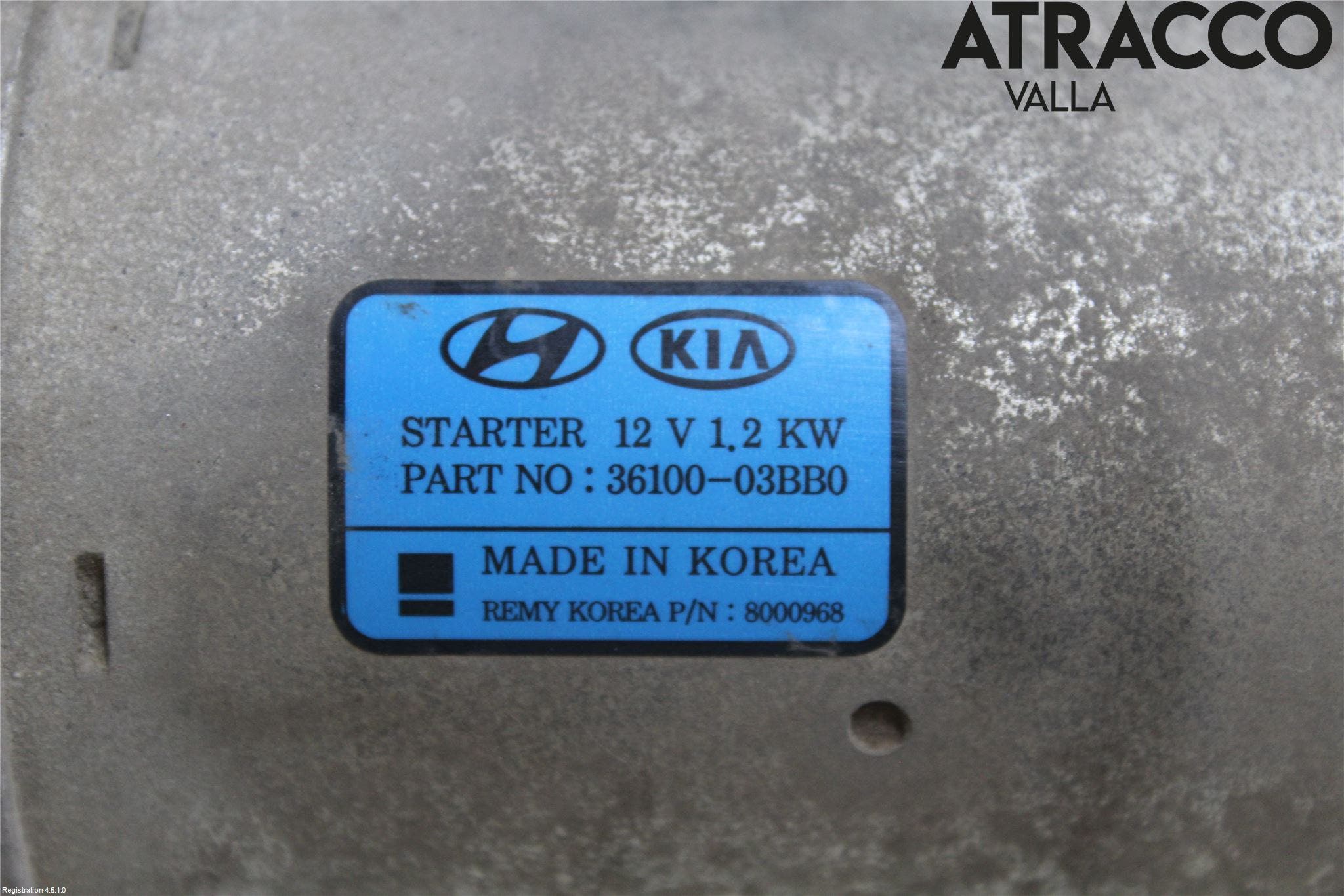 Kia RIO 12-16 Startmotor