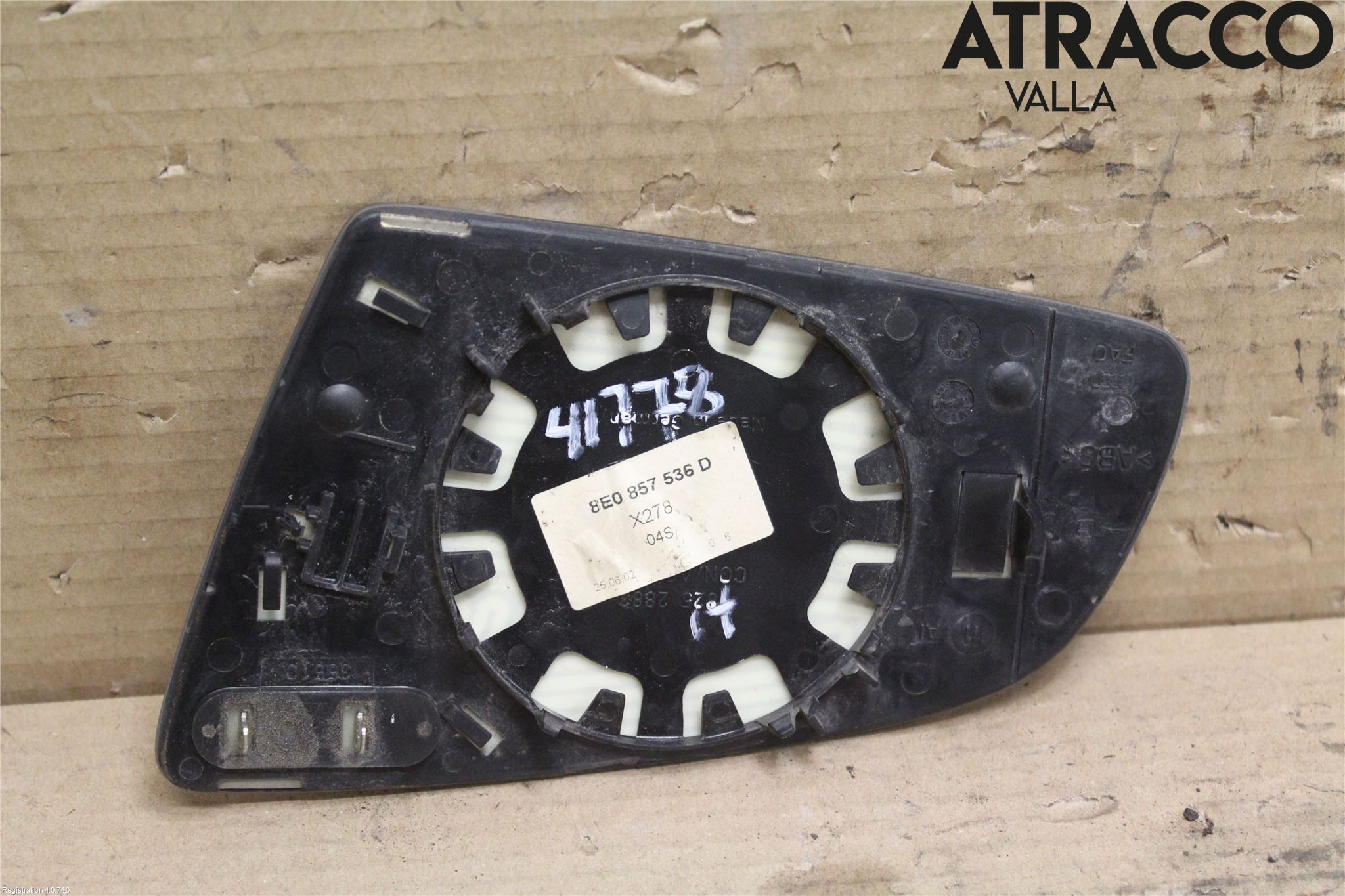 Audi A4/S4 01-05 Spegelglas Hö