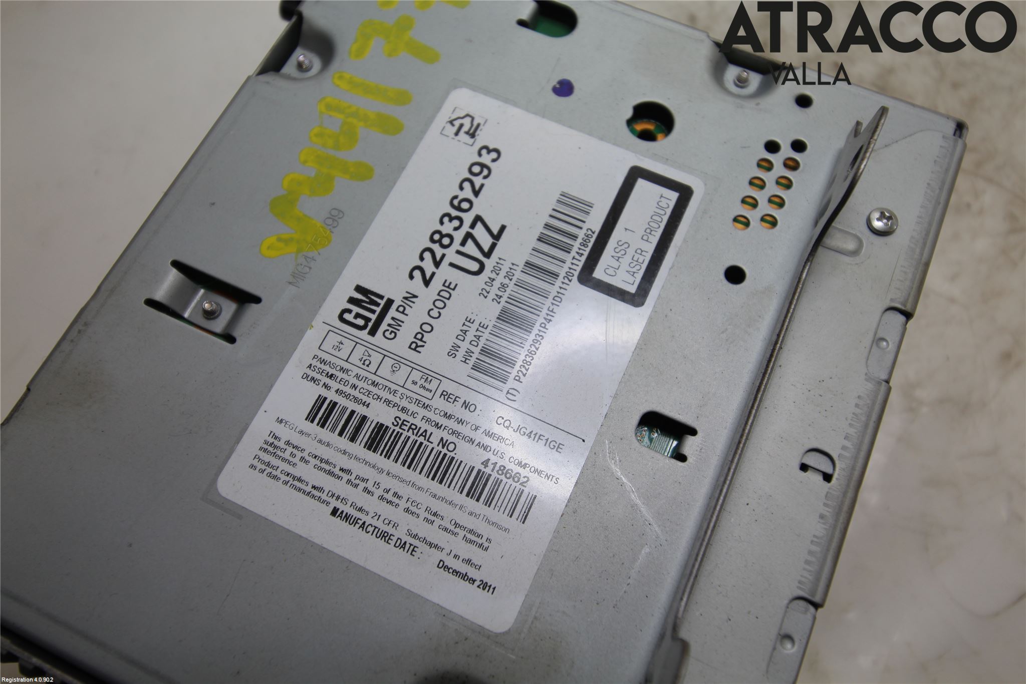Opel INSIGNIA 09-16 Cd Radio - Multimediapanel