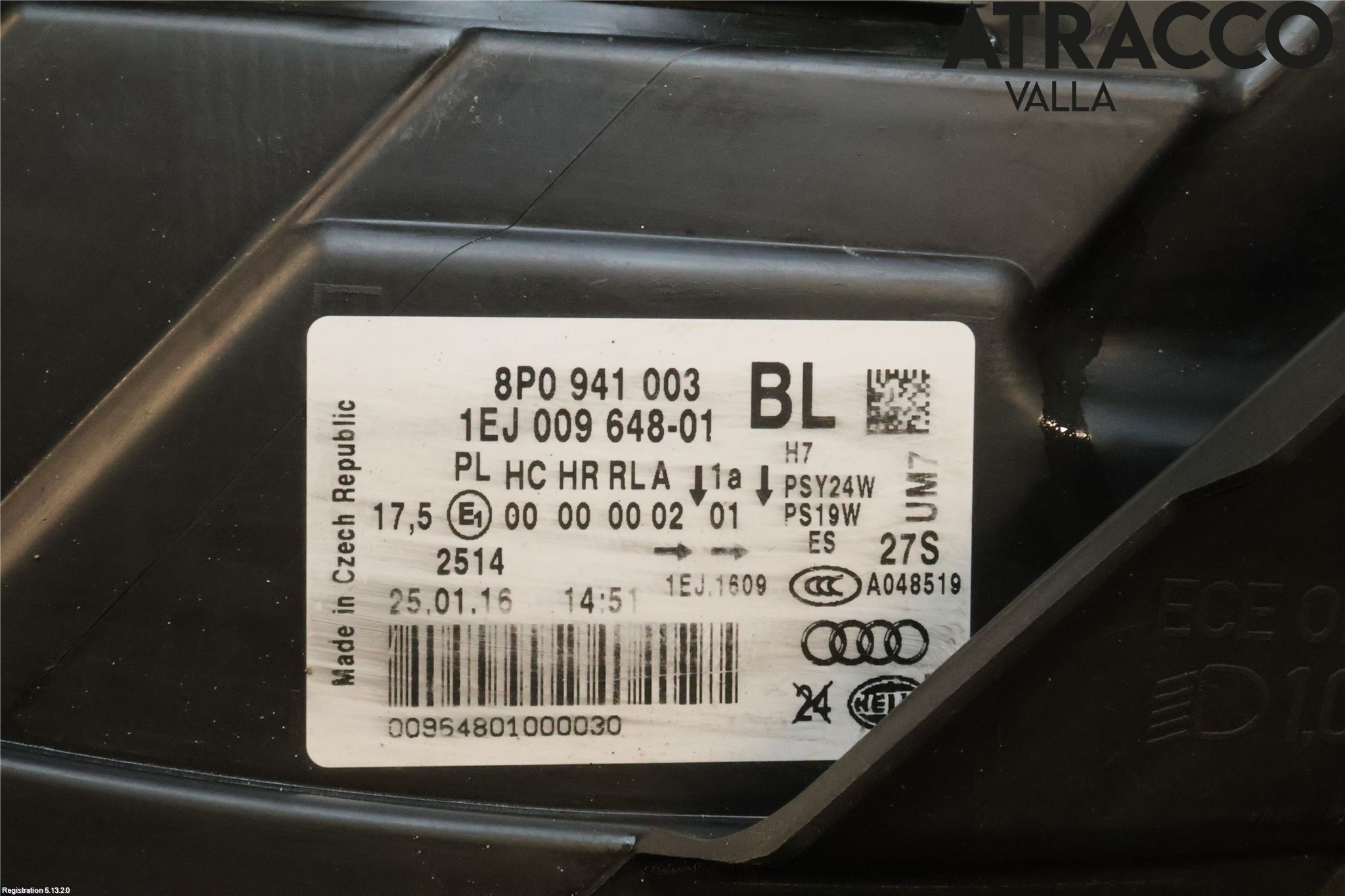 Audi A3/S3 05-13 Strålkastare Vänster