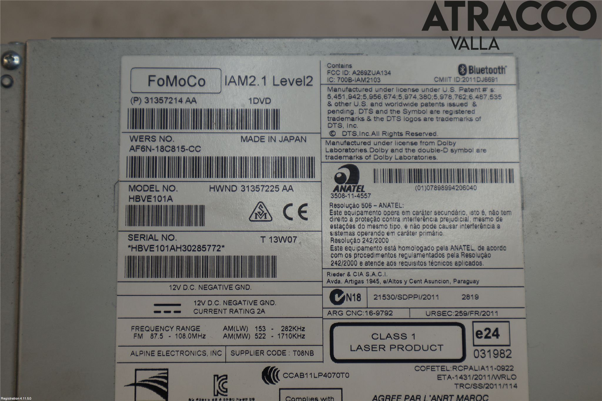 Volvo V40 12-19 Cd Radio - Multimediapanel
