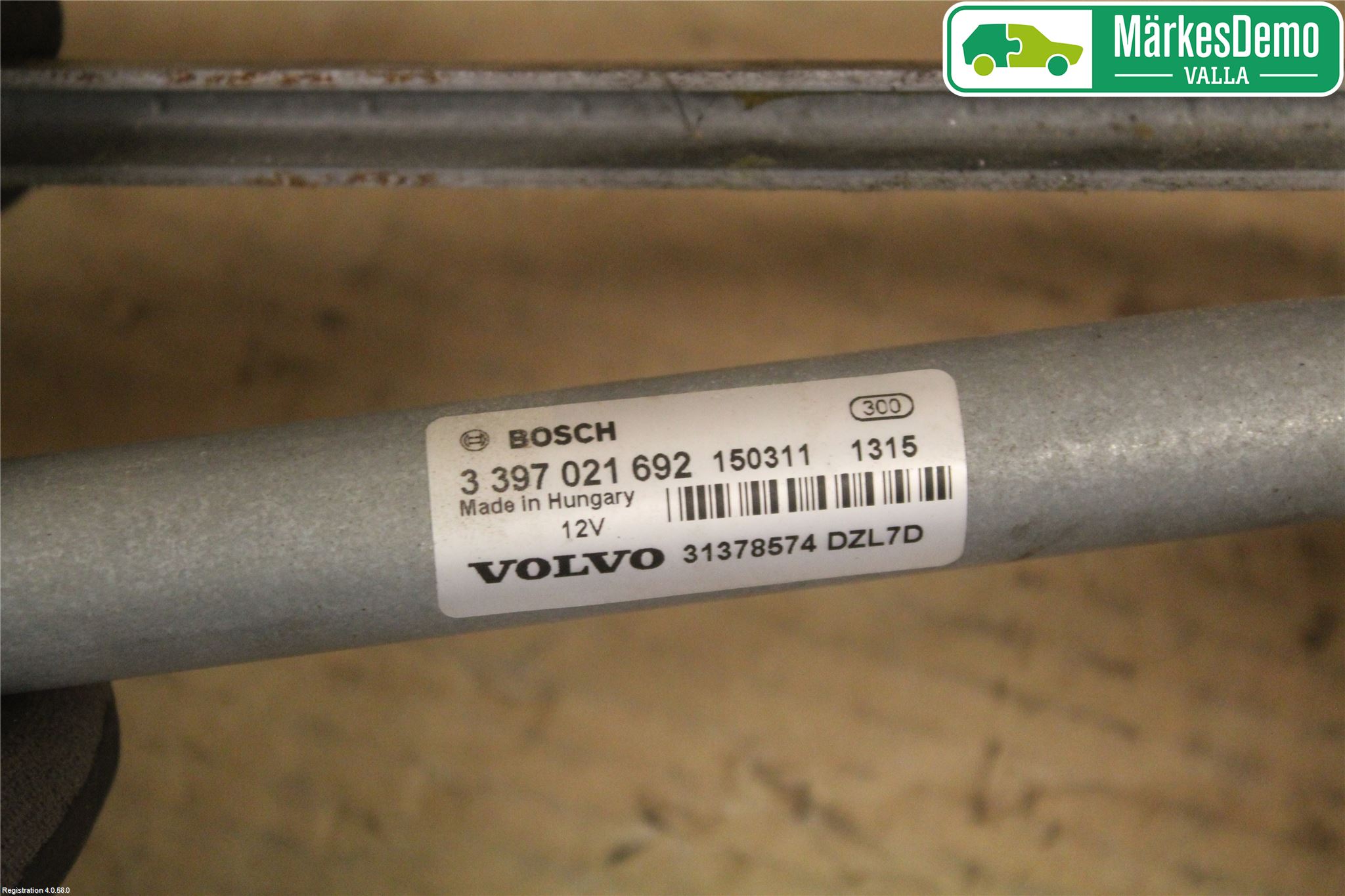 Volvo V40 12-19 Torkarmekanism Vindruta