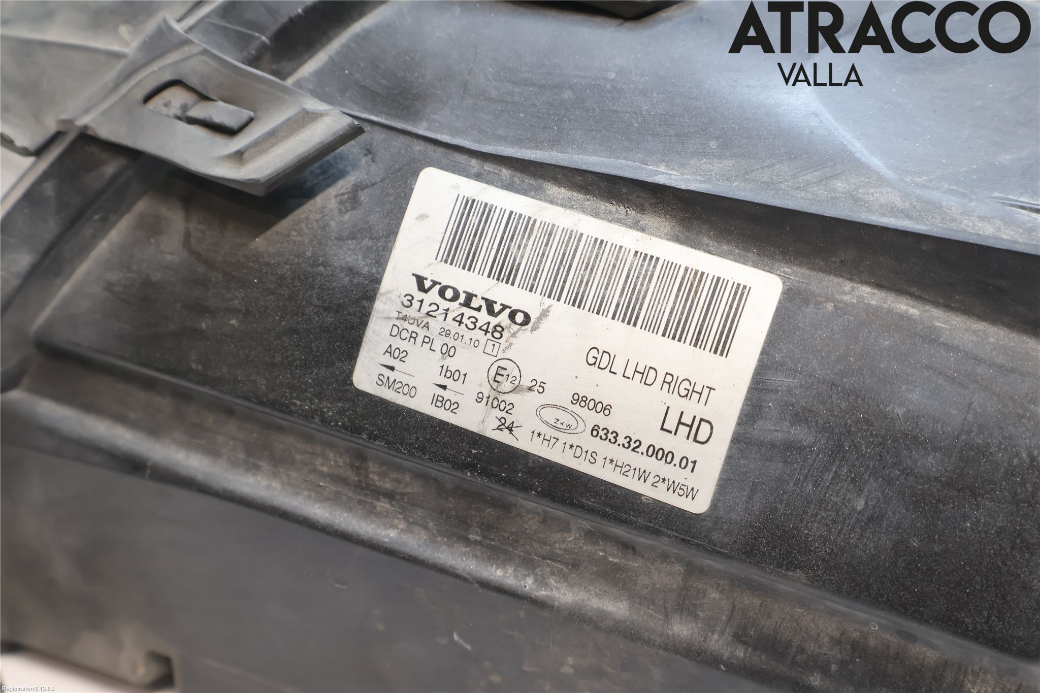 Volvo V70 08-13 Strålkastare Höger