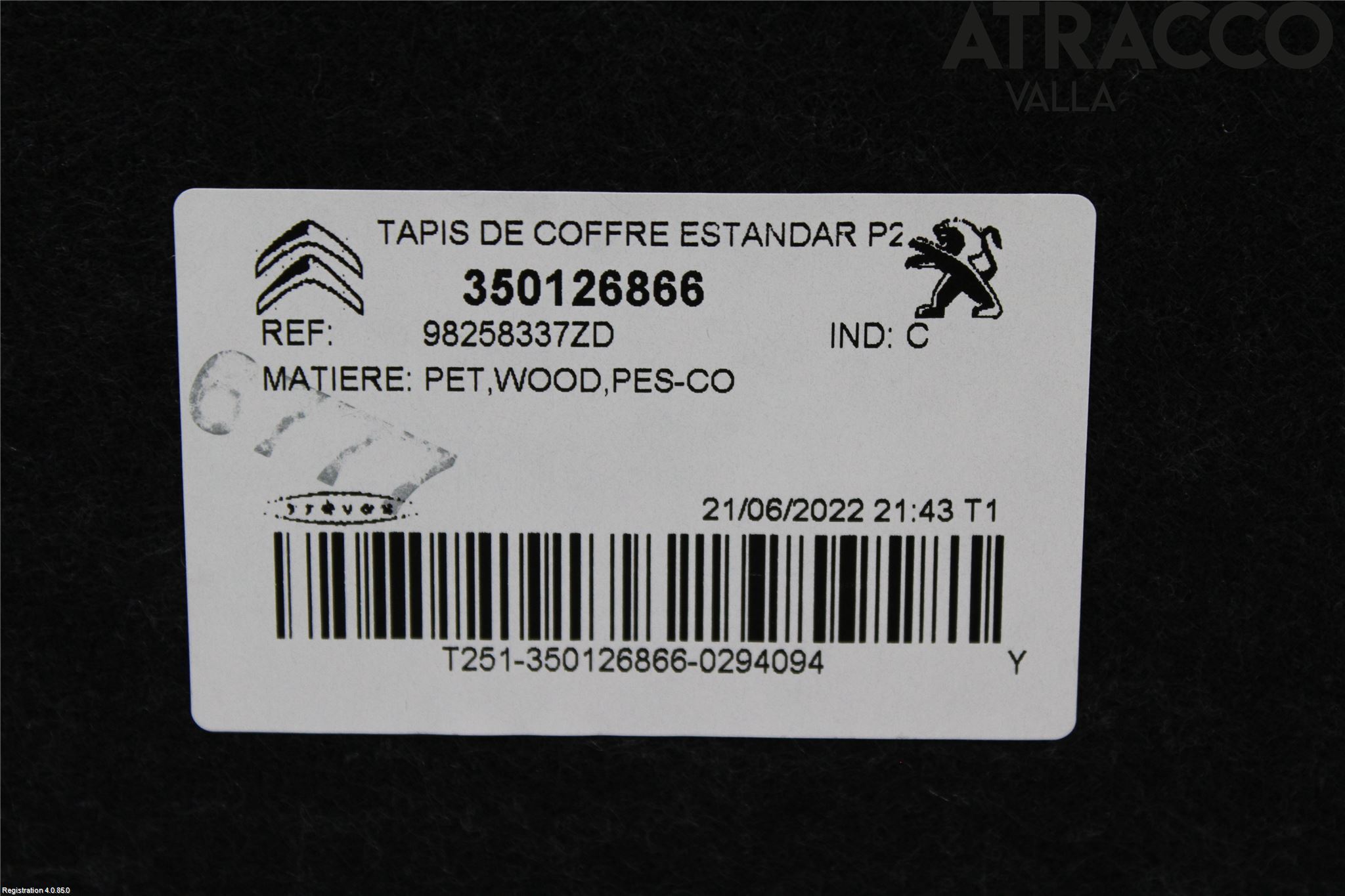 Peugeot 2008/E-2008 20- Inrbagagerumklädsel-Golv