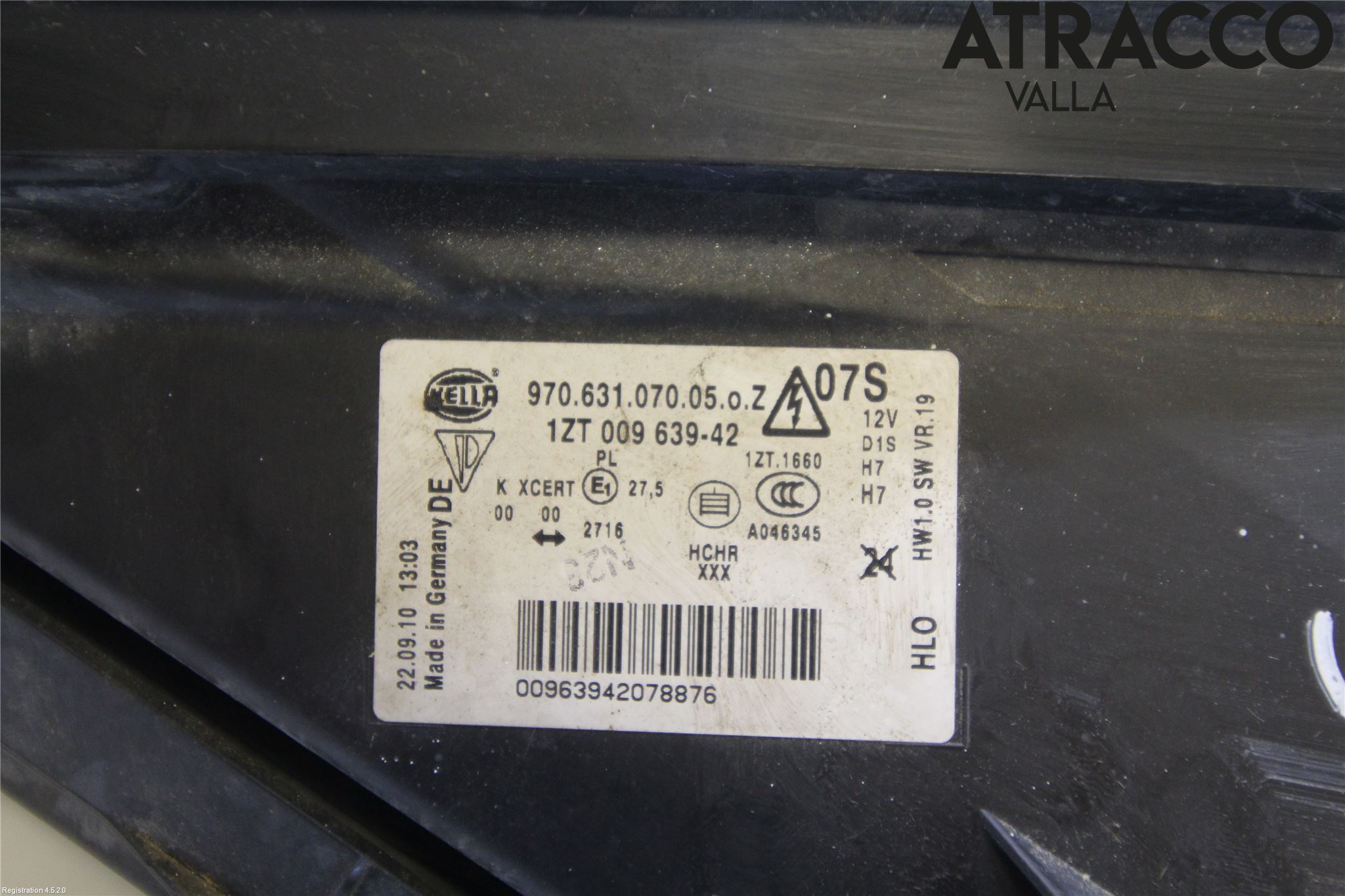 Porsche PANAMERA 09- Strålkastare Höger