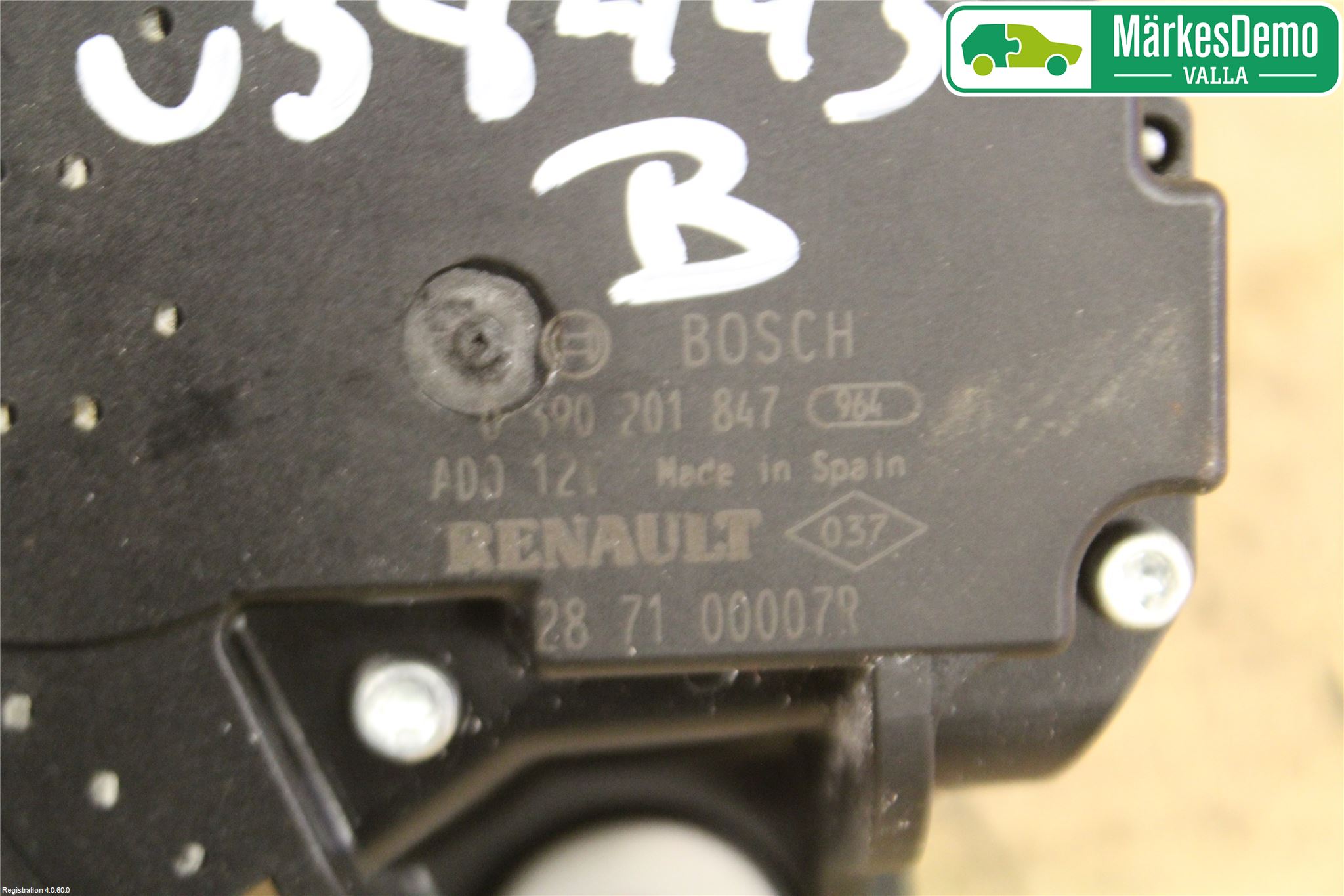 Renault MEGANE III 09-15 Torkarmotor Baklucka