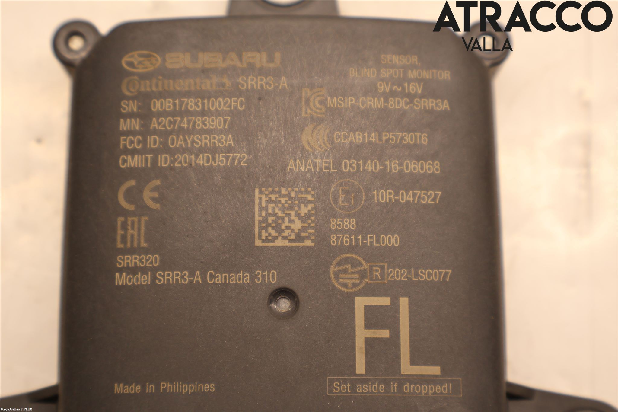 Subaru XV 18-22 Sensor Aktivt Kollisionsskydd