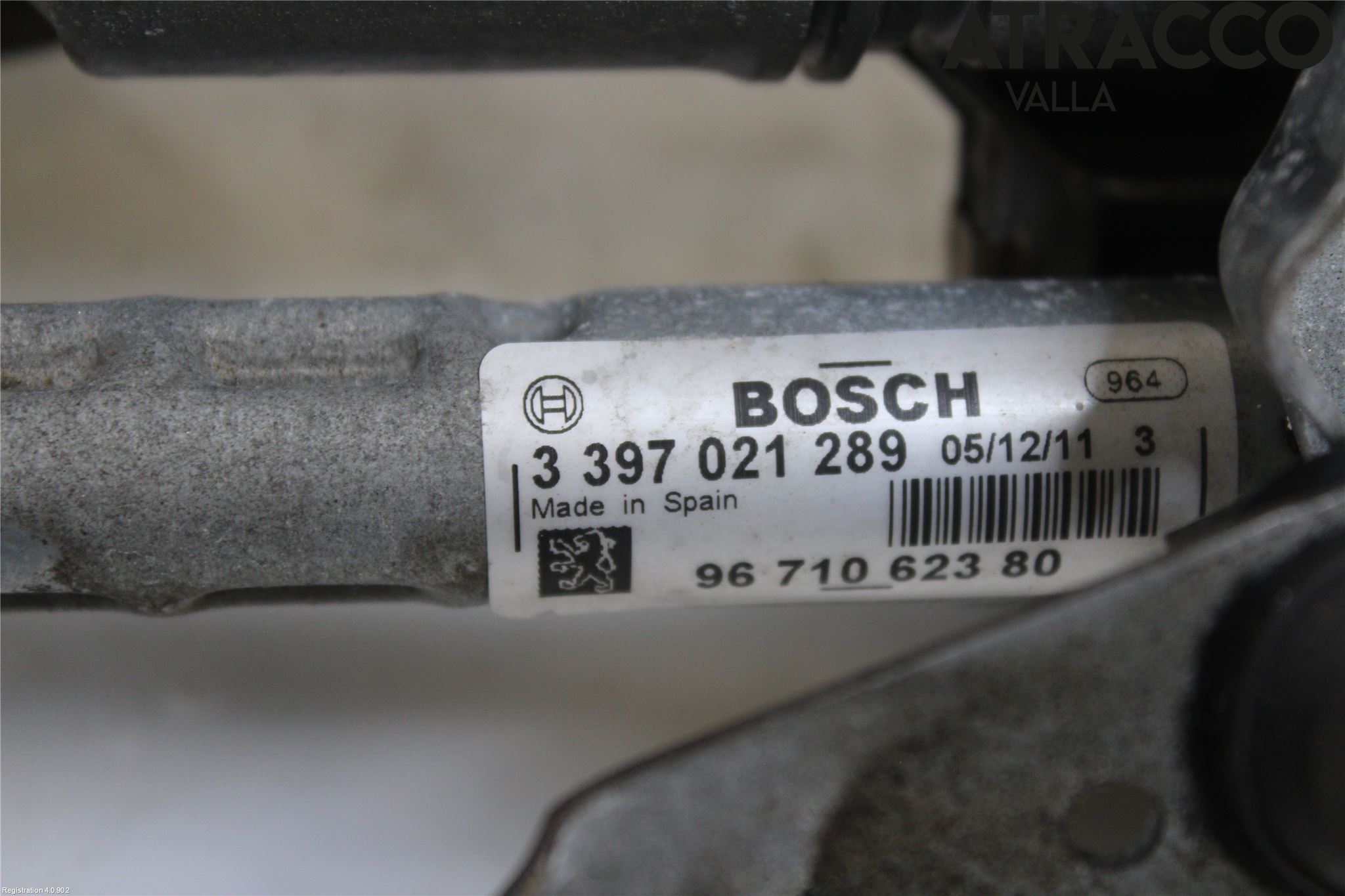 Peugeot 3008 09-16 Torkarmotor Vindruta