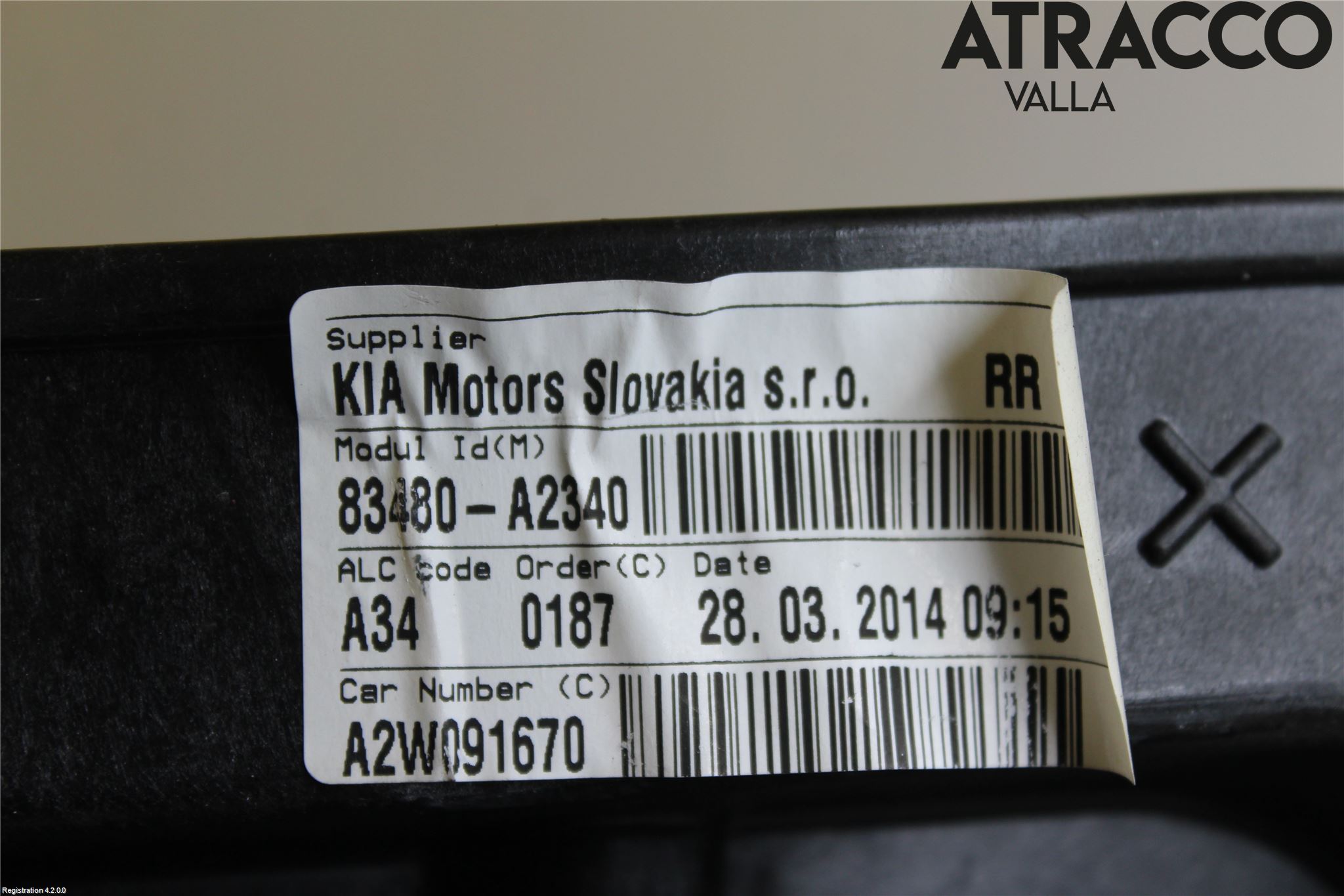 Kia CEED 12-18 Fönsterhissmekanism