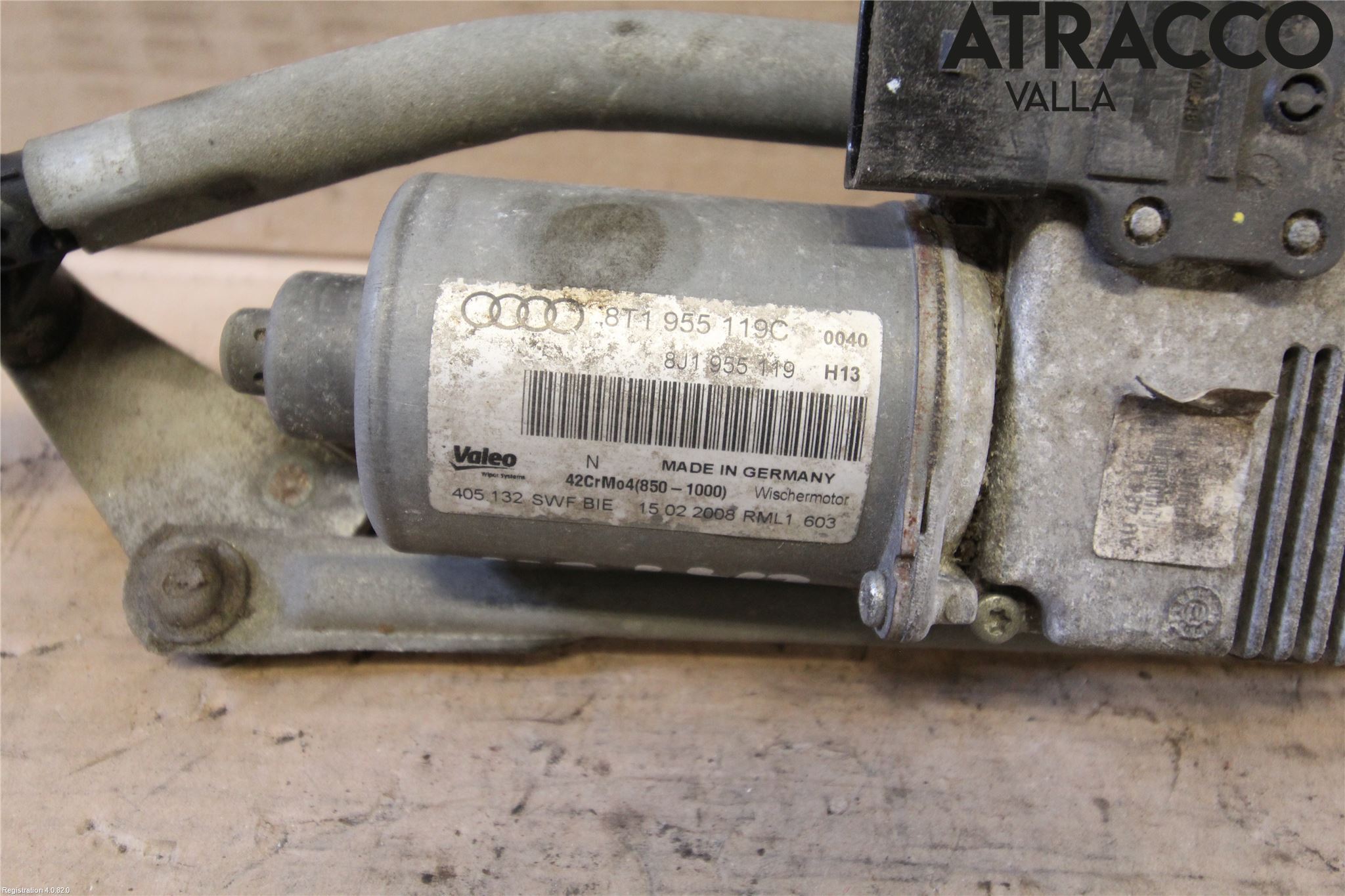 Audi A5 07-16 Torkarmekanism Vindruta