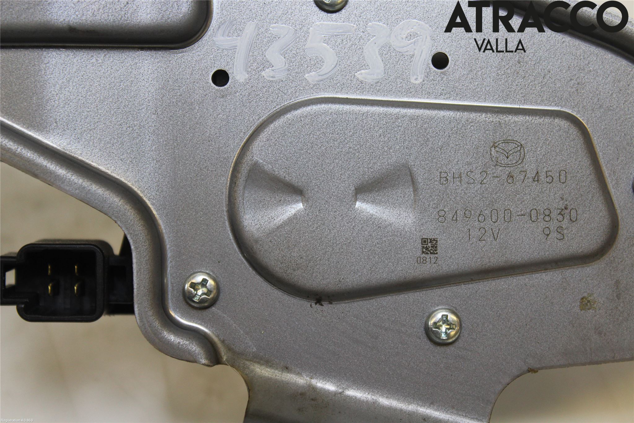 Mazda 3 III 14-19 Torkarmotor Baklucka