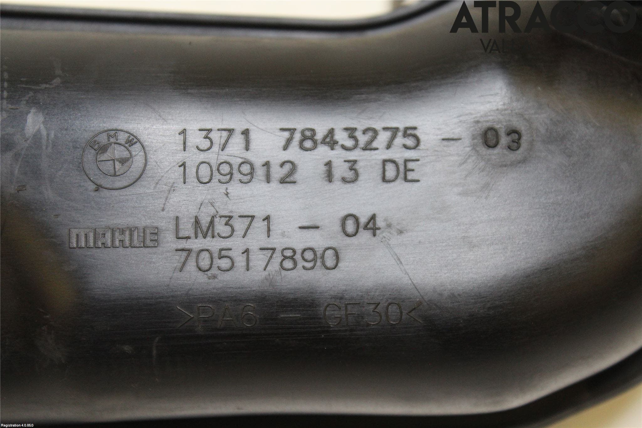 BMW 5 F10/F11/F18 09-17 Grenrör Insug