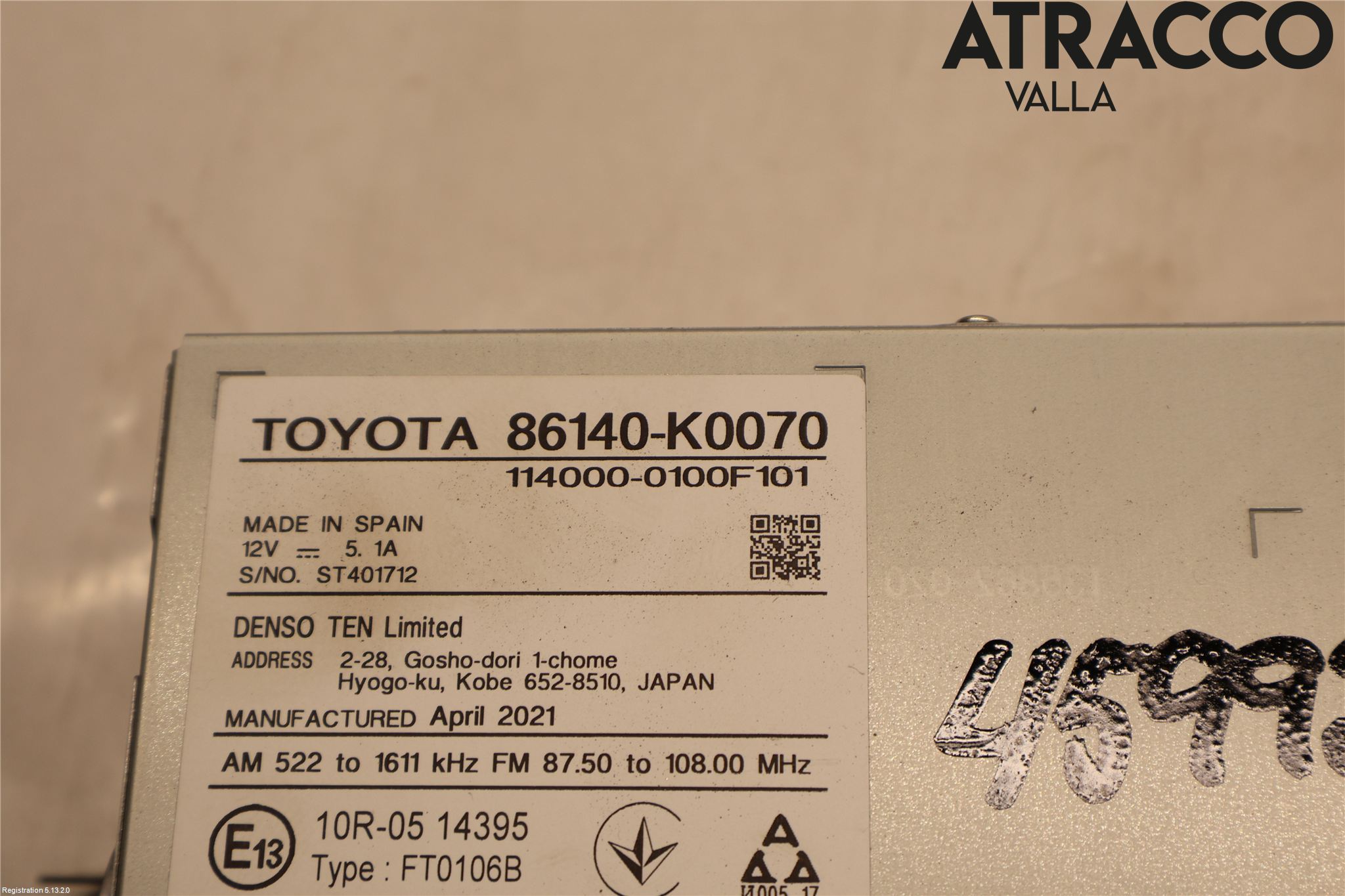 Toyota YARIS XP21 20- Cd Radio - Multimediapanel