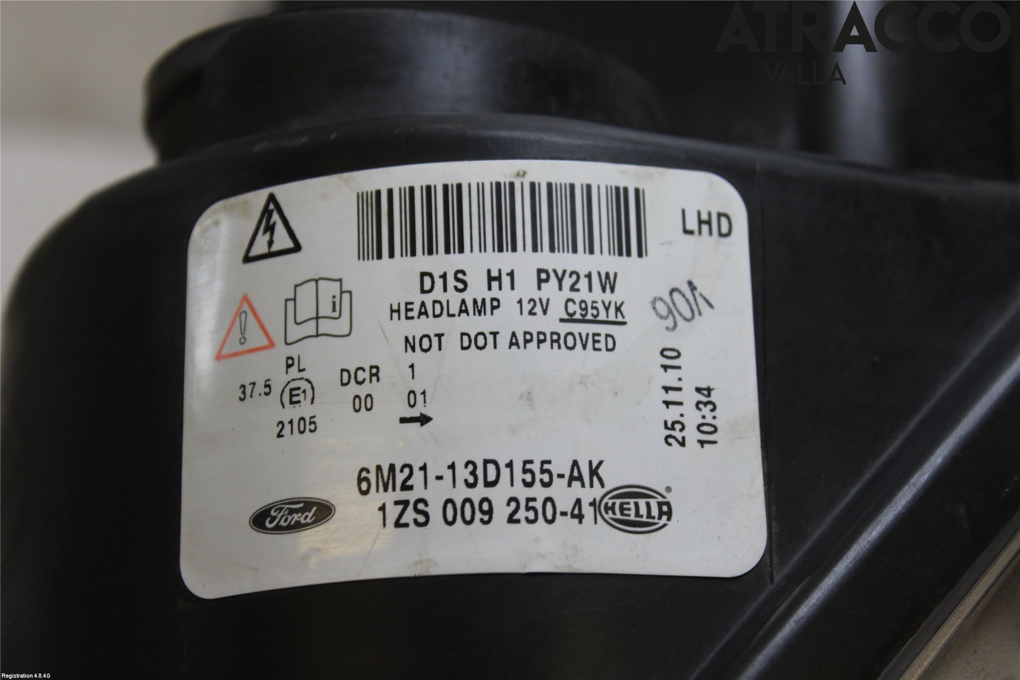 Ford S-MAX 06-15 Strålkastare Vänster