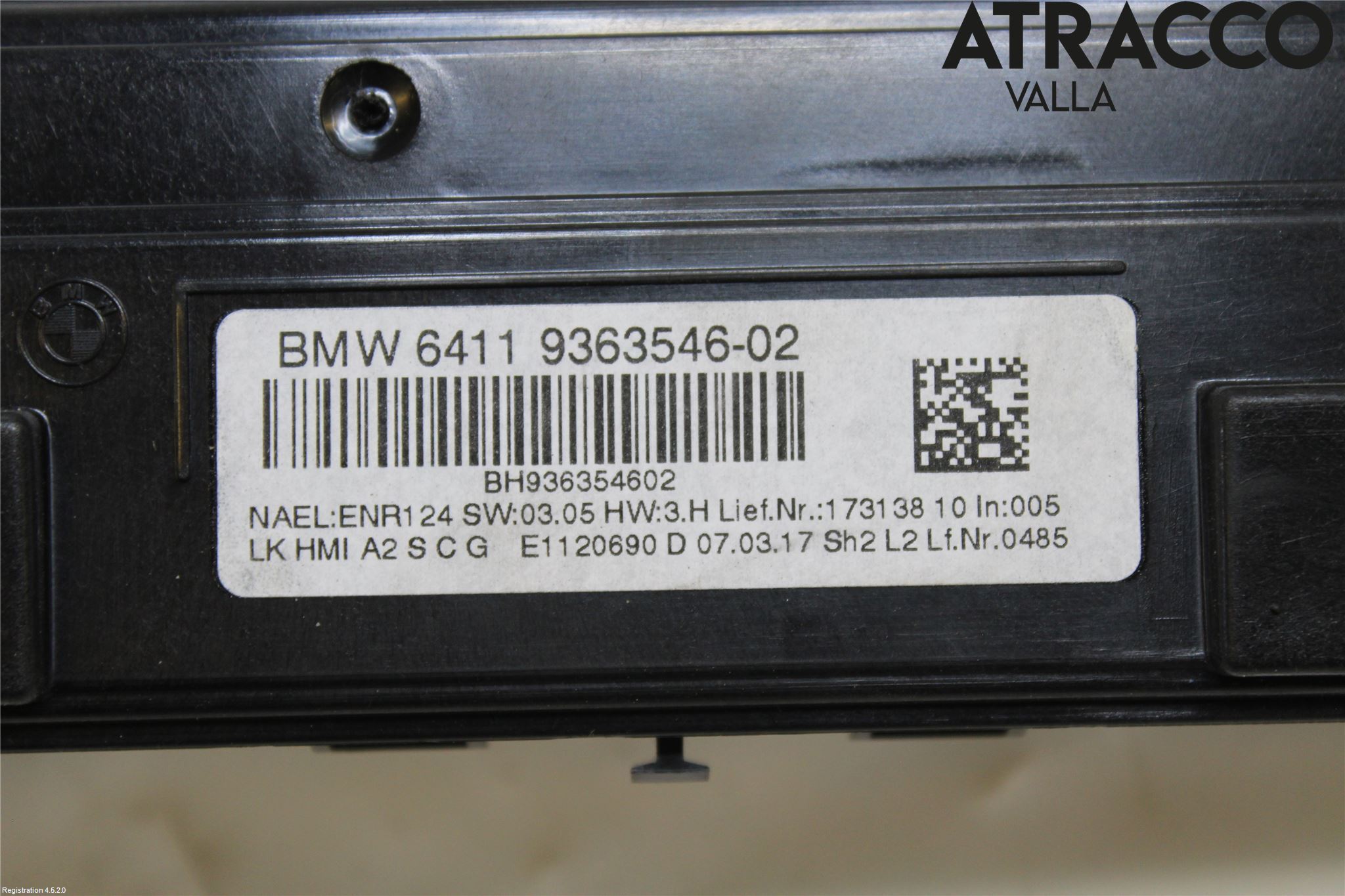 BMW 3 F30/F31/F80 12-19 Ac Styrenhet Ac Manöveren
